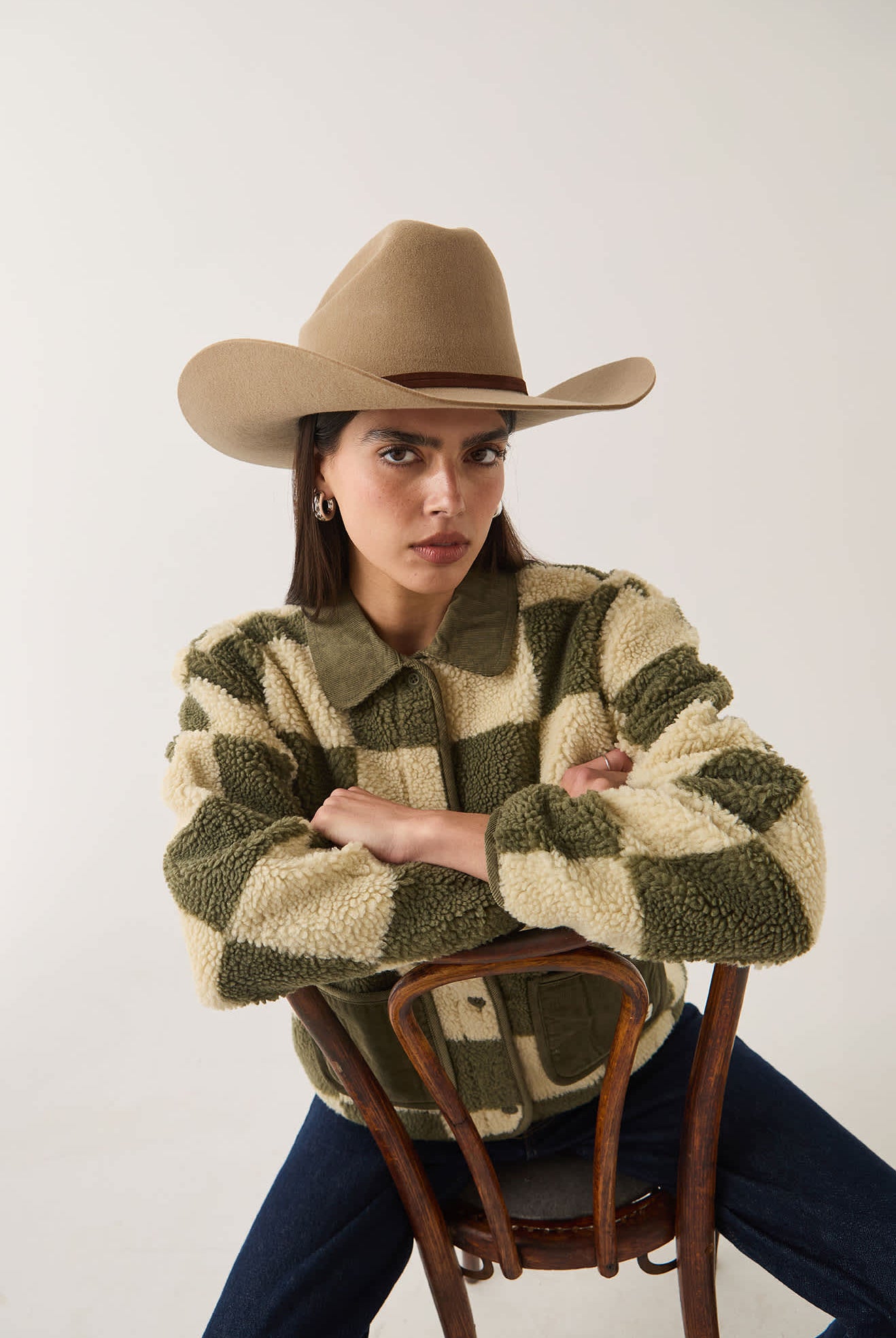 Unisex Laredo Cowboy Hat in the color Khaki - Women's Front View