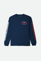 Men's Coors Light Pit Stop L/S Standard T-Shirt in the color Coors Navy - Front Product View