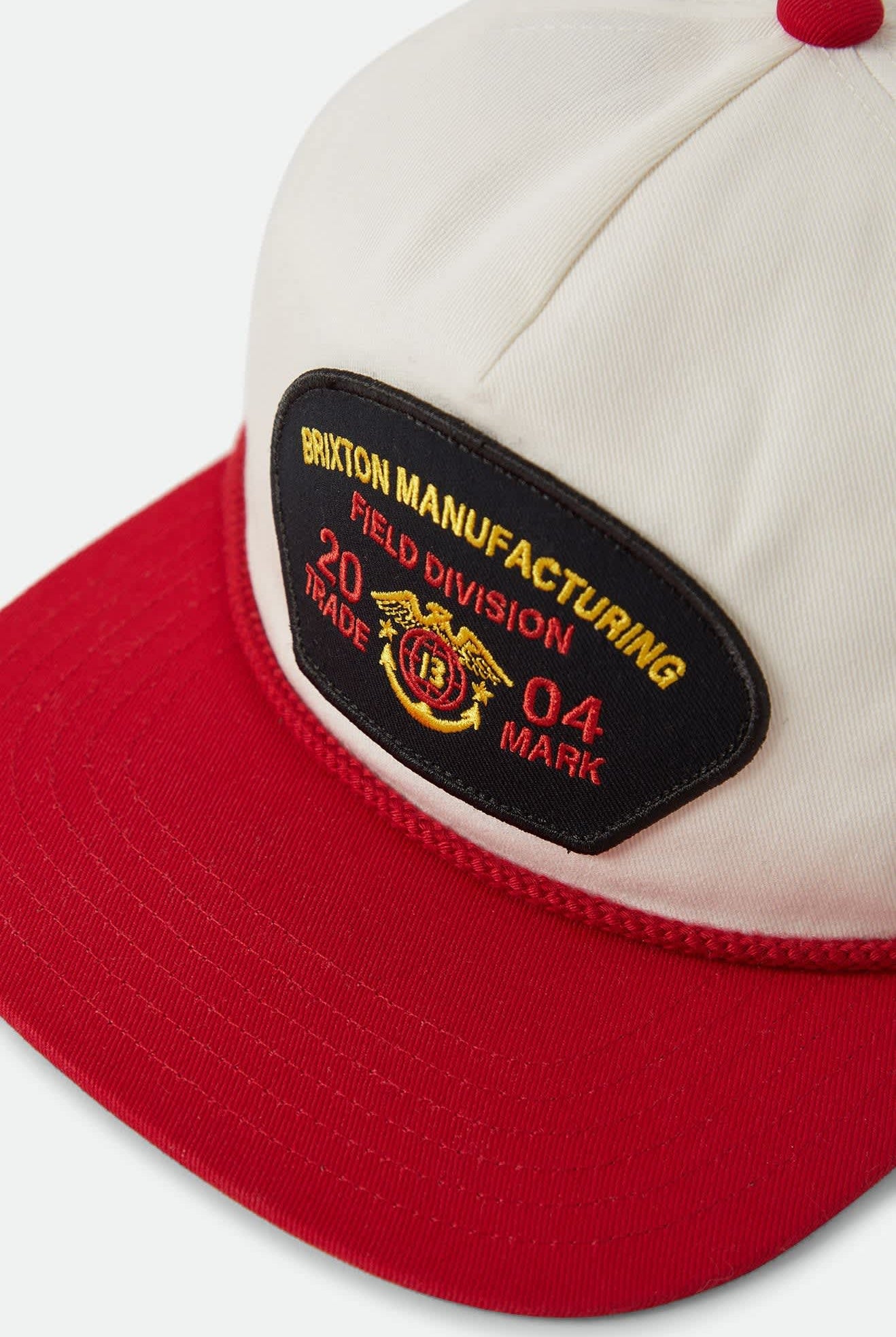 Unisex Division Netplus Snapback in the color Off White/Red - Additional Laydown image