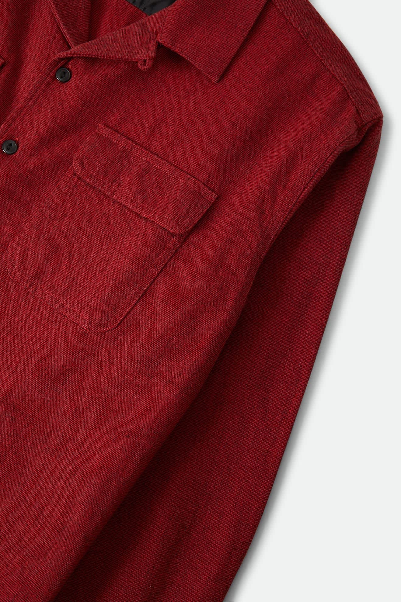 Men's Century Overshirt in the color Red/Black Micro - Additional Laydown image