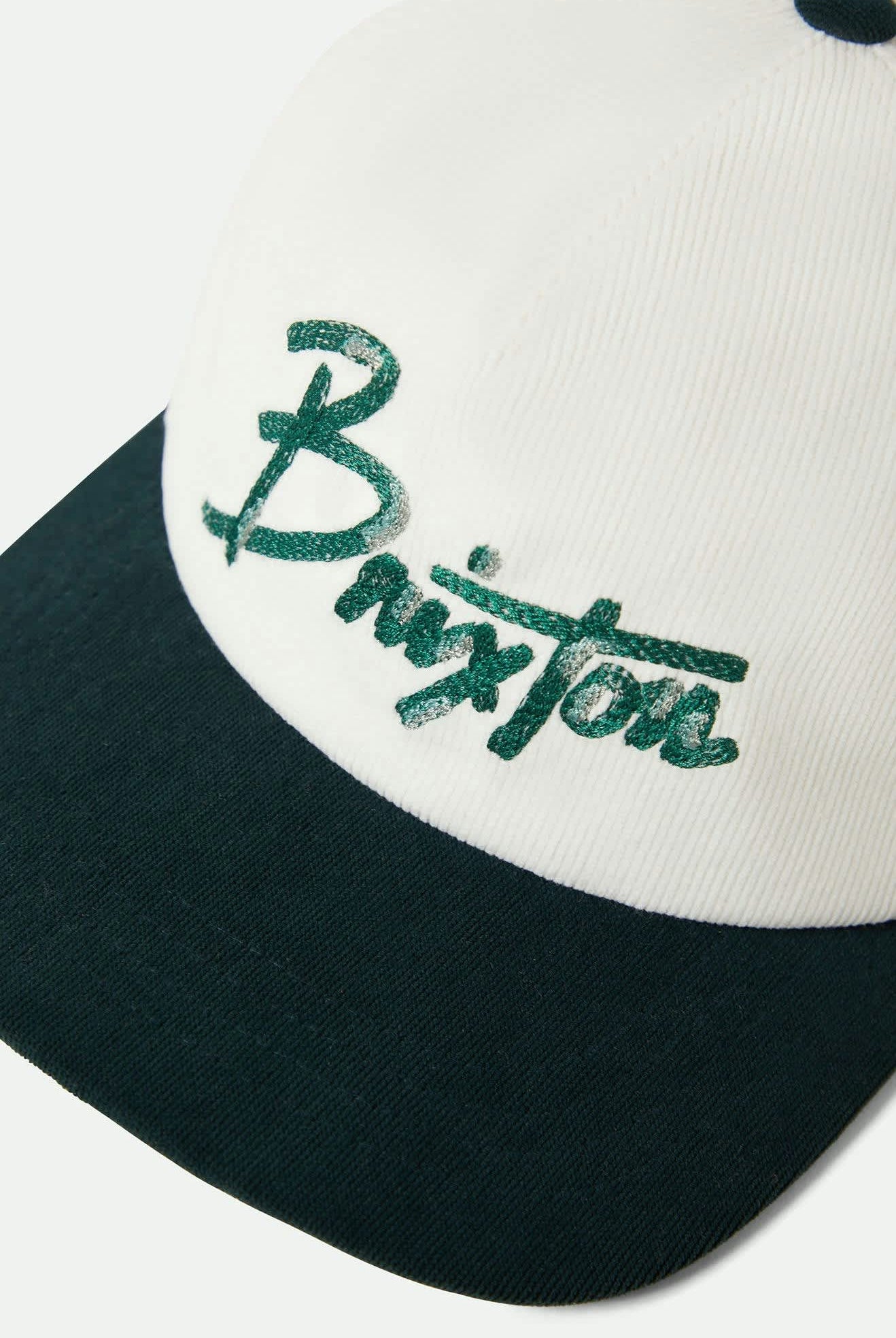 Women's Brixton Corduory Snapback in the color Night Sage/Whitecap - Additional Laydown image