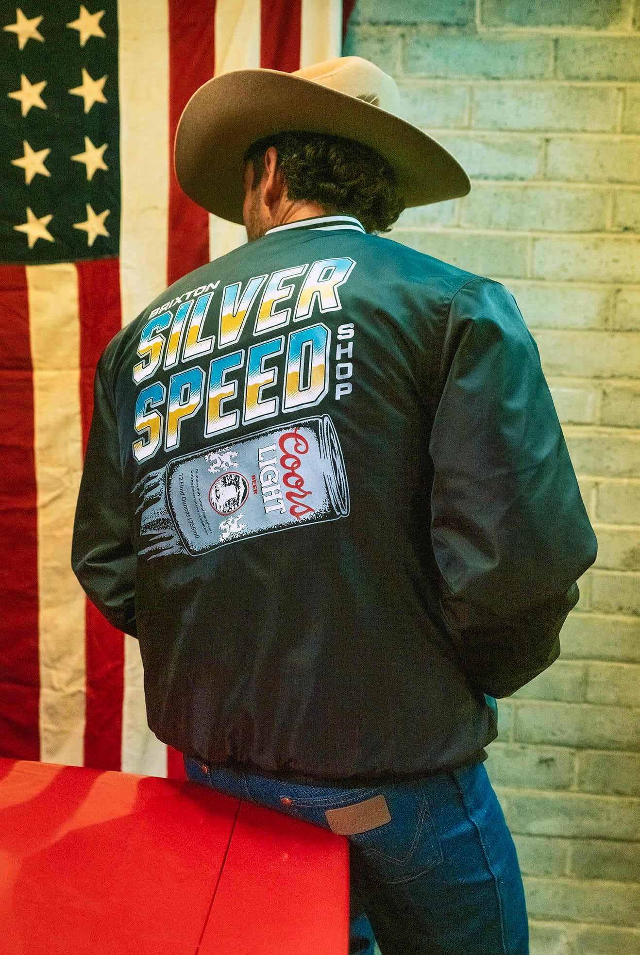 Men's Coors Light Silver Speed Shop Jacket in the color Black/Silver - Men's Lifestyle image