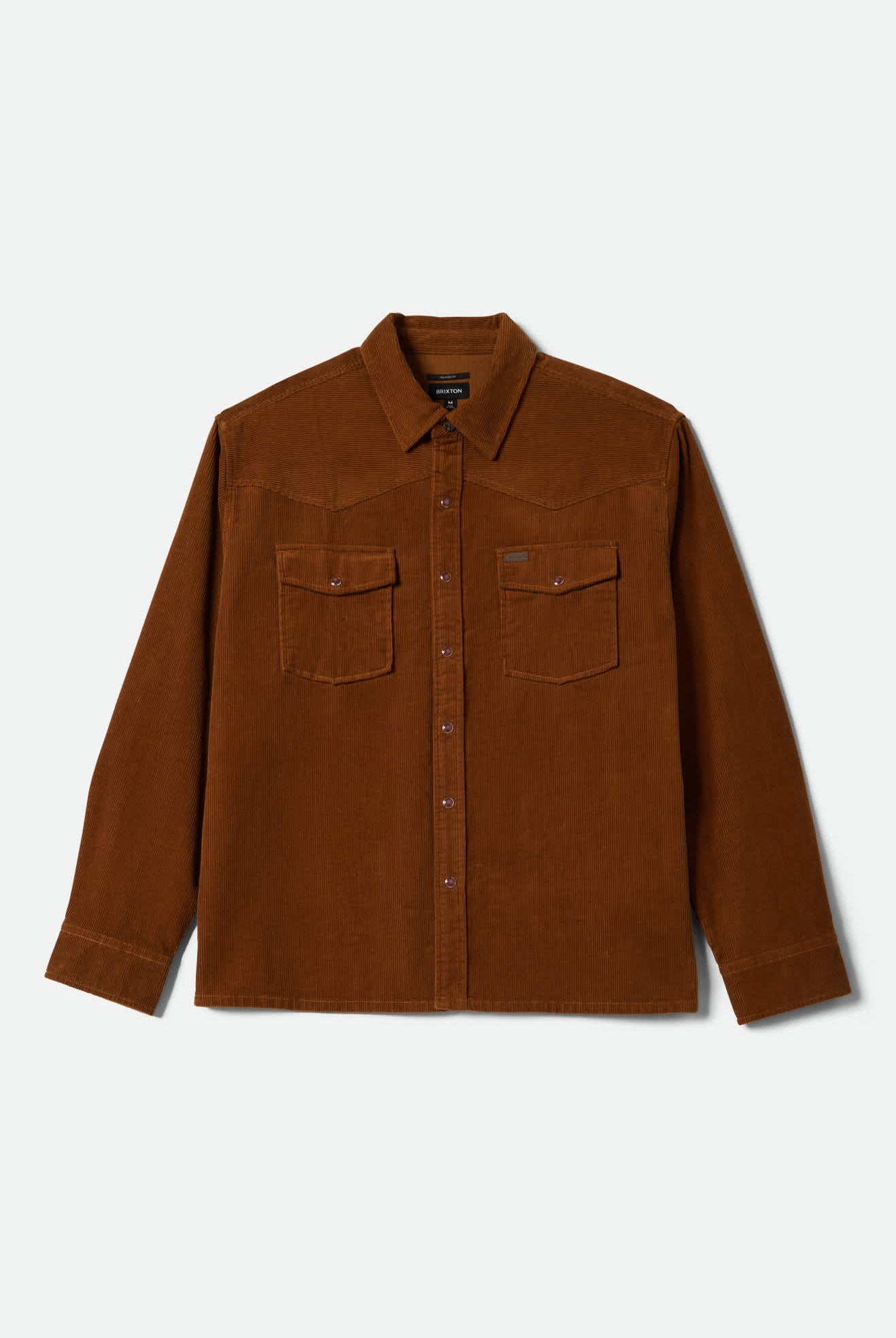 Men's New West Relaxed Overshirt in the color Washed Copper Corduroy - Front Product View