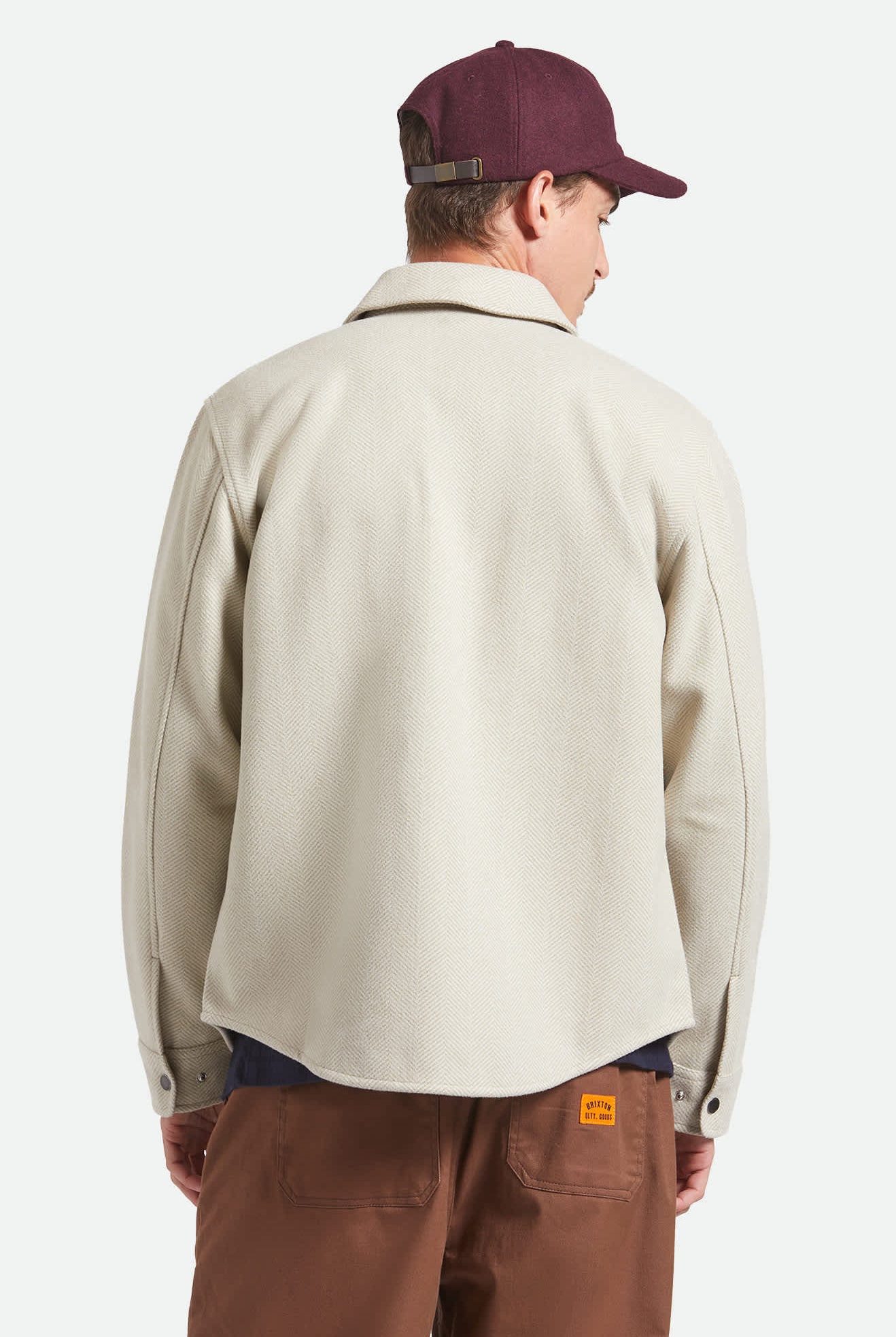 Men's Durham Brushed Menswear Jacket in the color Brushed Elm - Men's Back View