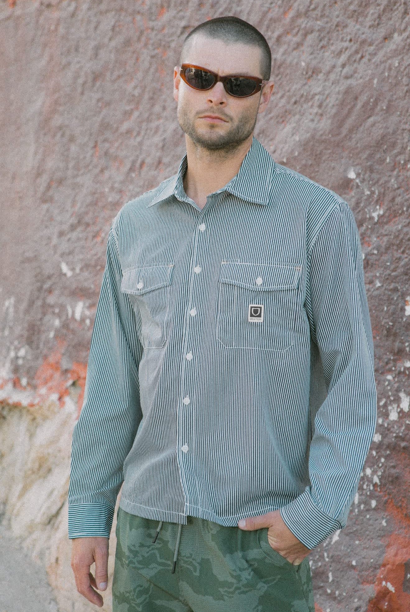 Men's Journey Lightweight Long Sleeve Shirt in the color Navy/White Stripe - Men's Lifestyle image