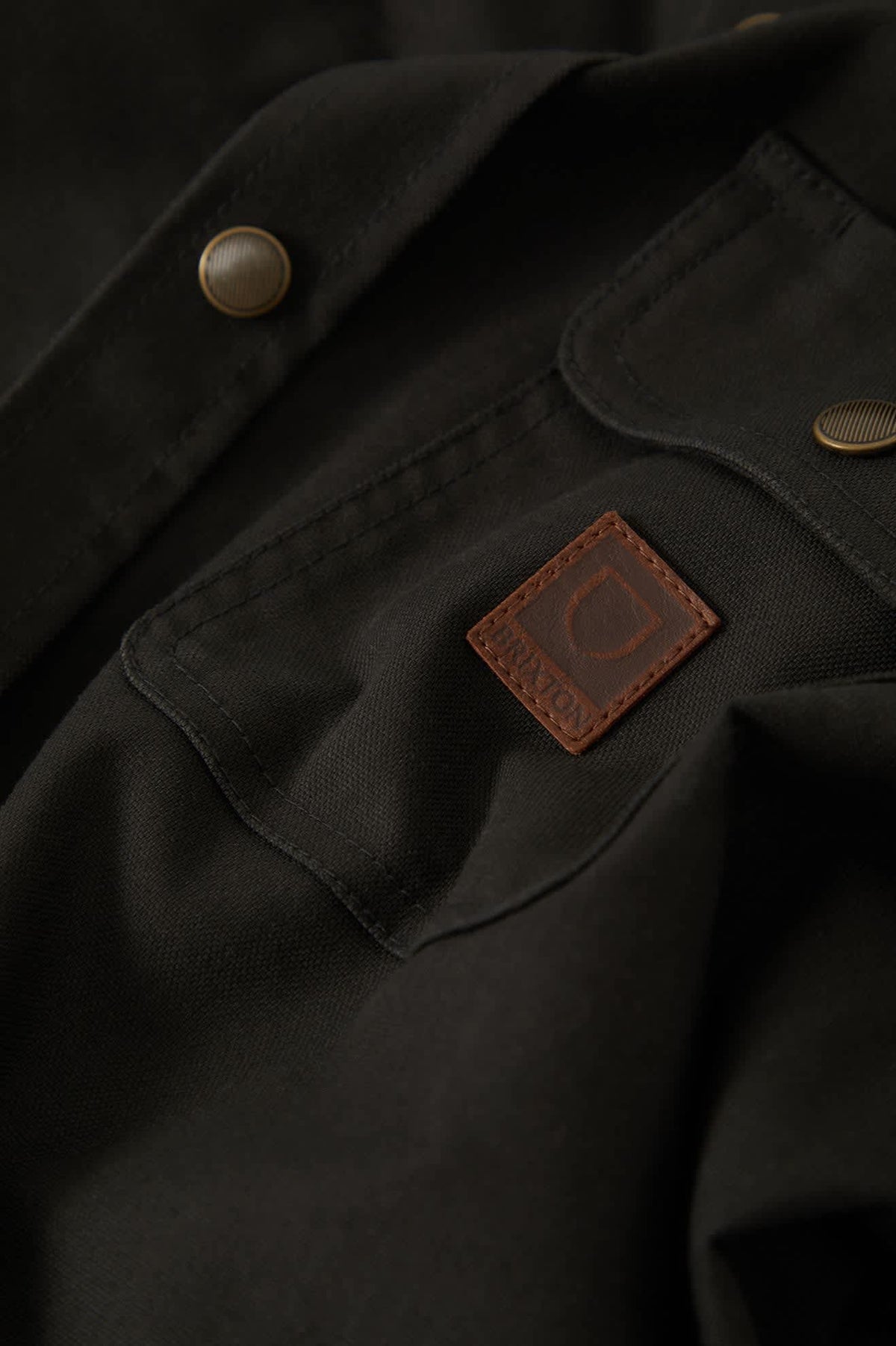 Men's Builders Stretch Overshirt in the color Black - Additional Laydown image
