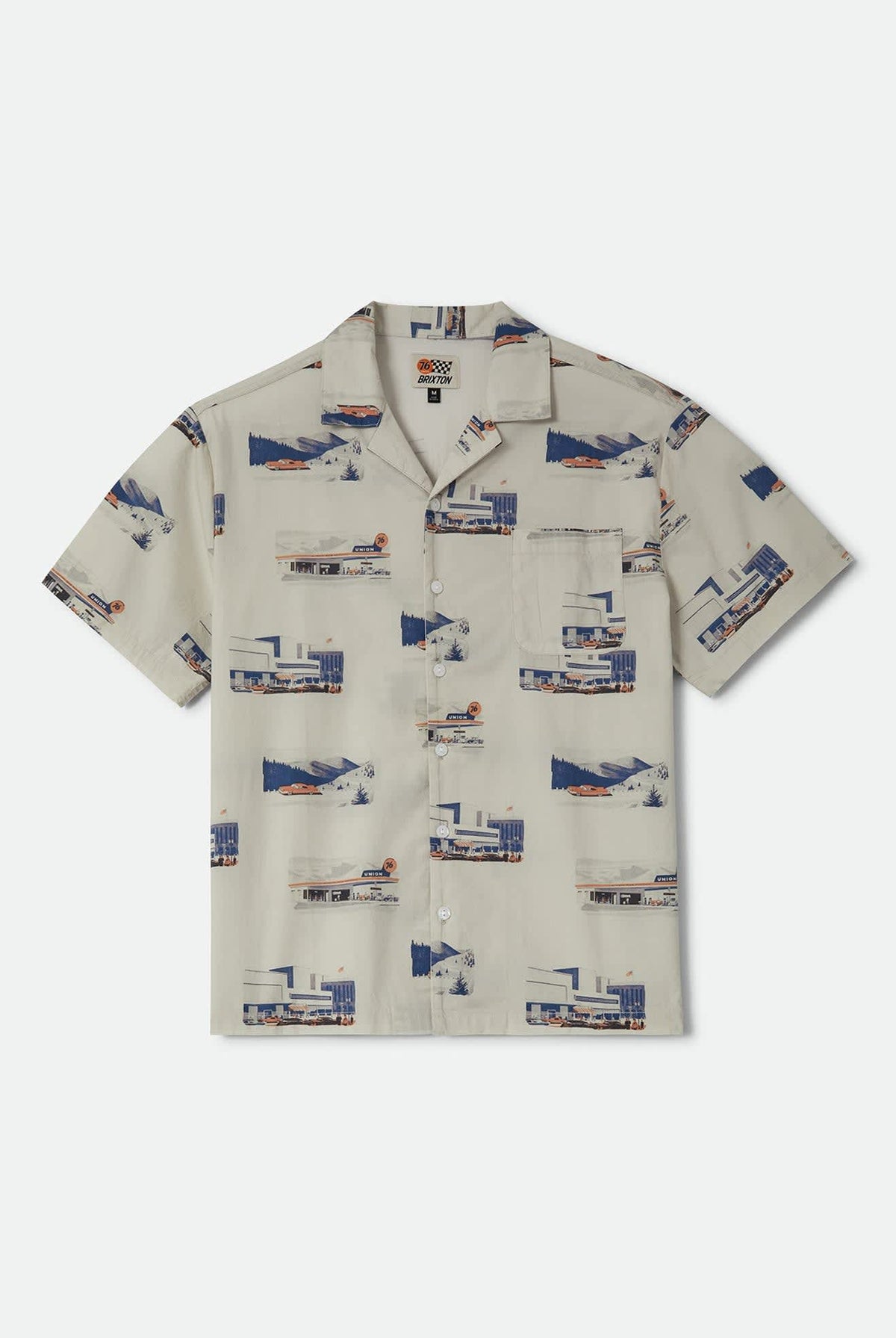 Men's 76 Resort Shirt in the color Off White/Scenic - Front Product View