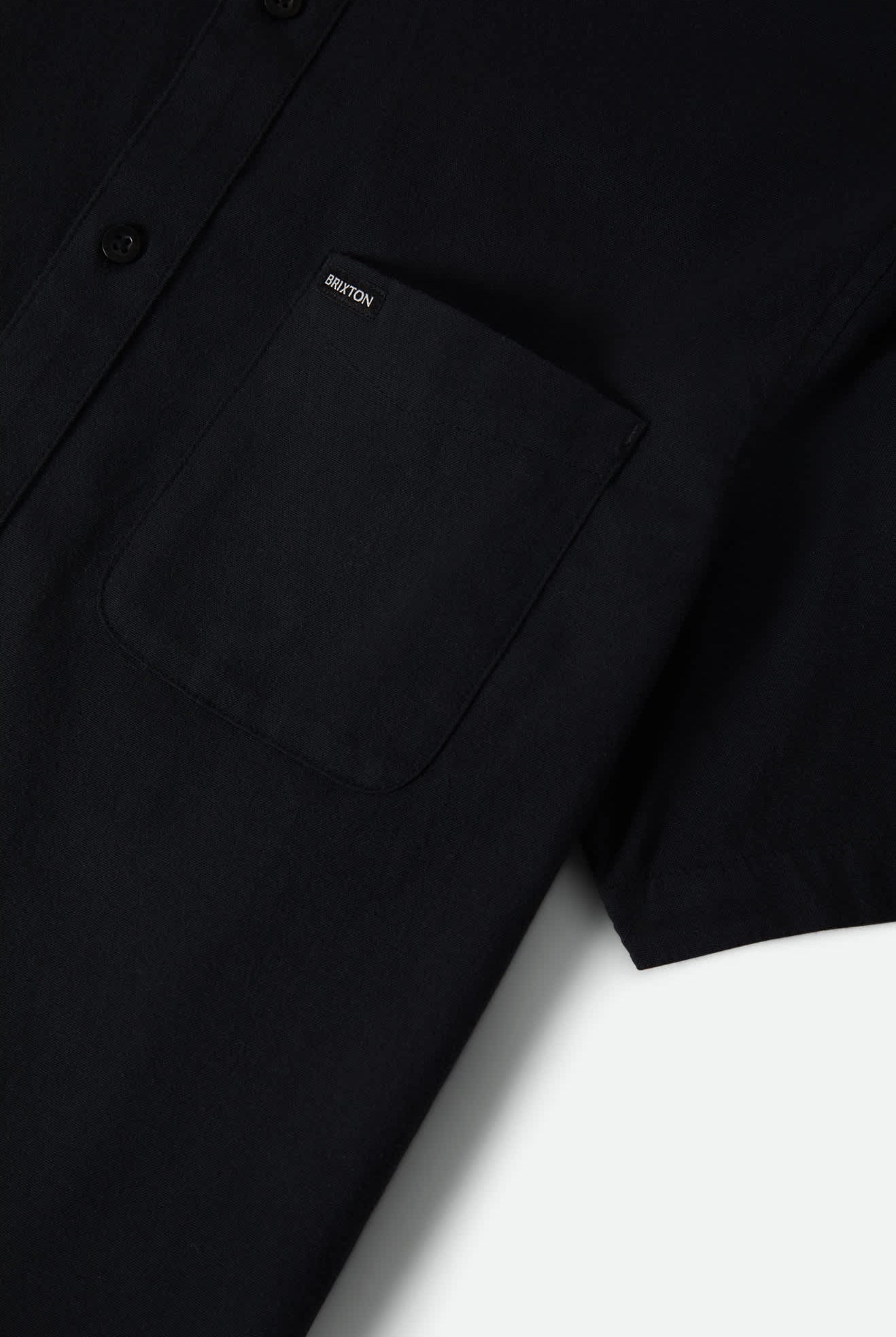 Men's Sanford Oxford Short Sleeve Shirt in the color Black - Additional Laydown image