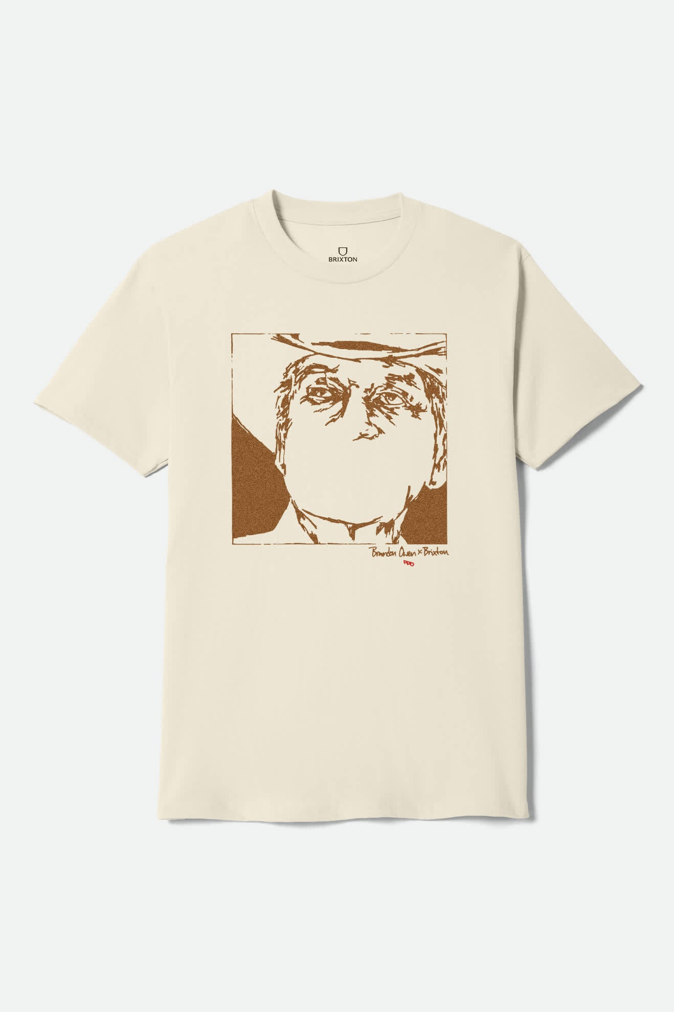 Men's Wilburn Short Sleeve Shirt in the color Cream - Front Product View