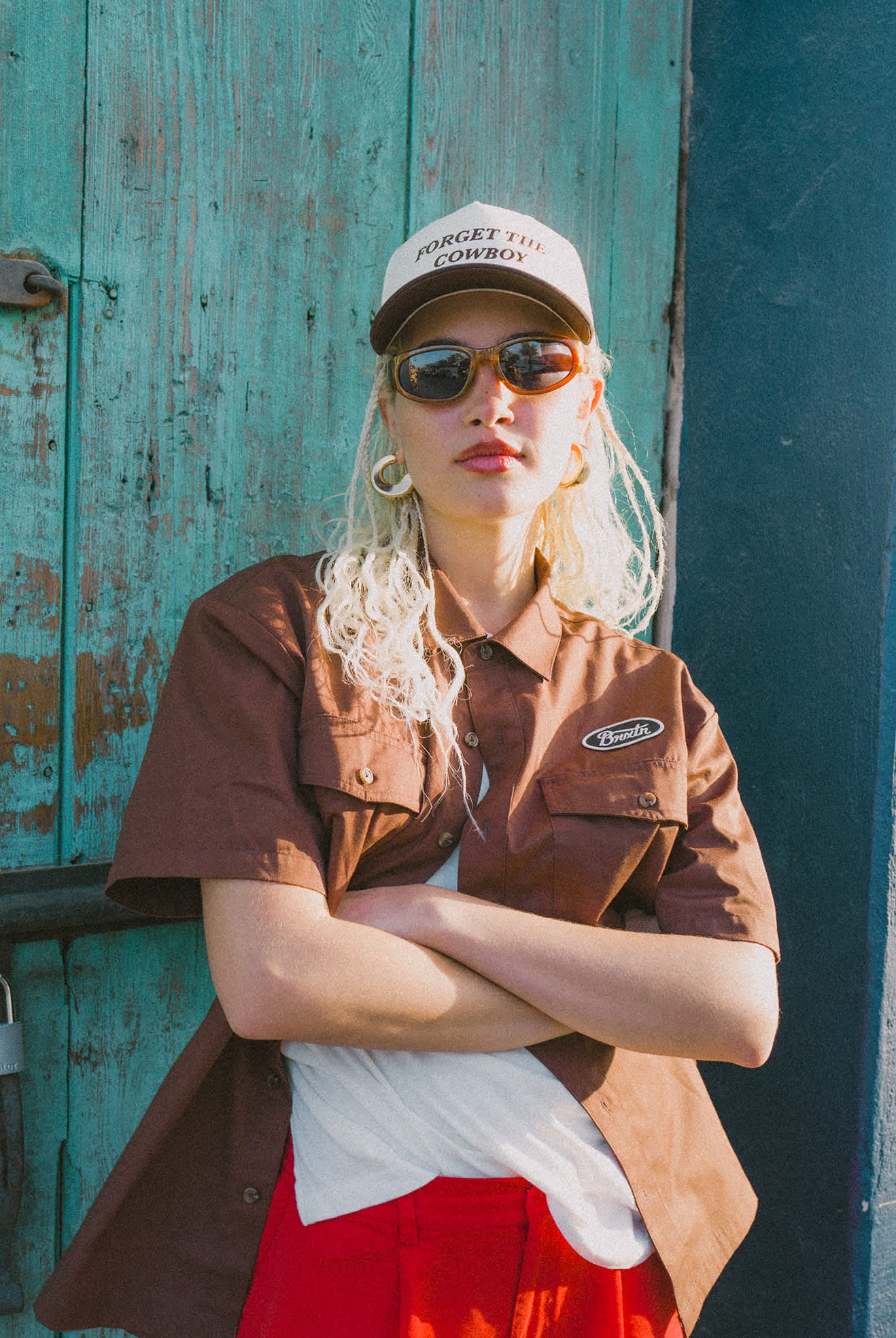 Unisex Forget The Cowboy NetPlus Snapback in the color Chocolate/Off White - Men's Lifestyle image