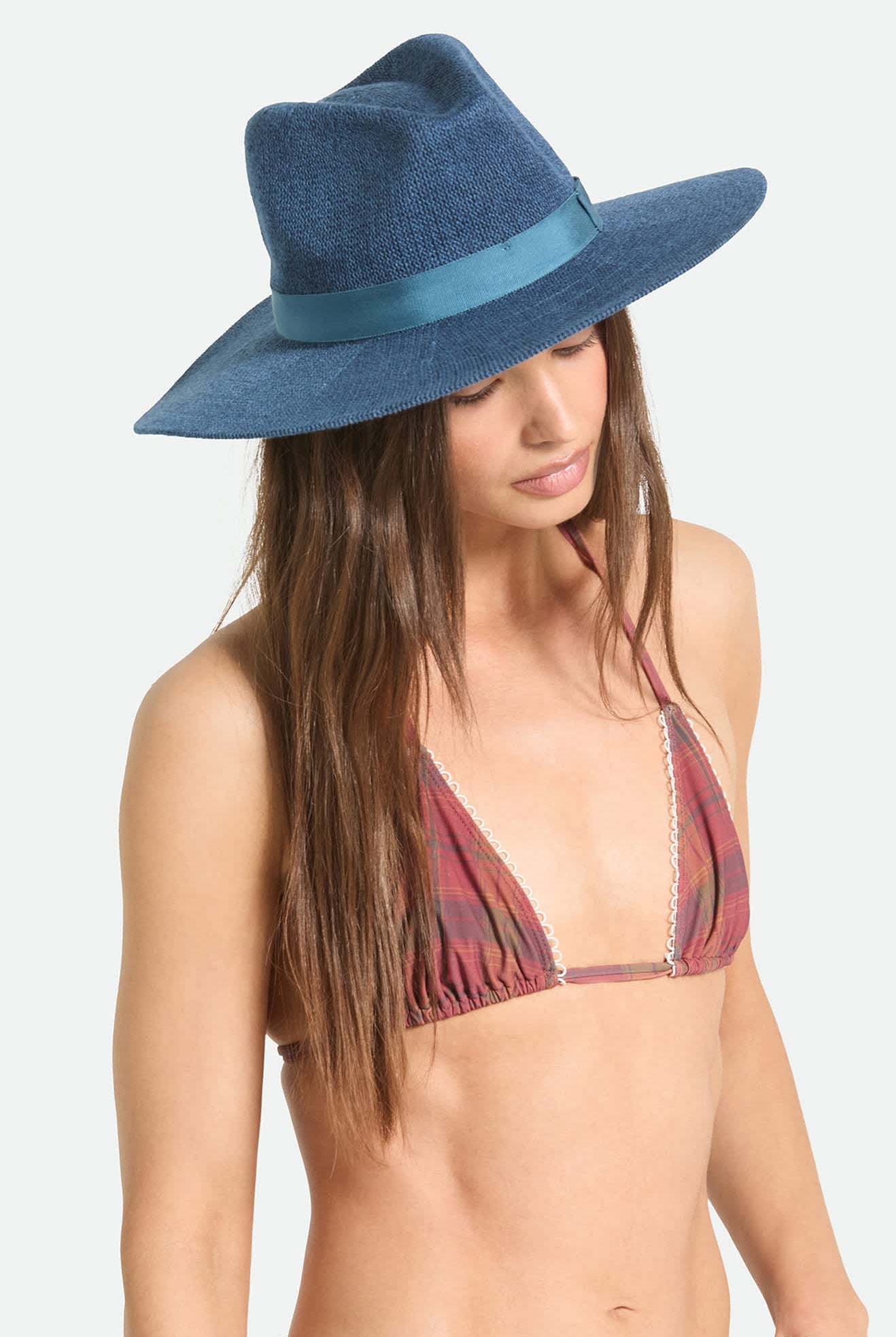 Women's Lyons Knit Packable Hat in the color Midnight Blue - Additional Fit image