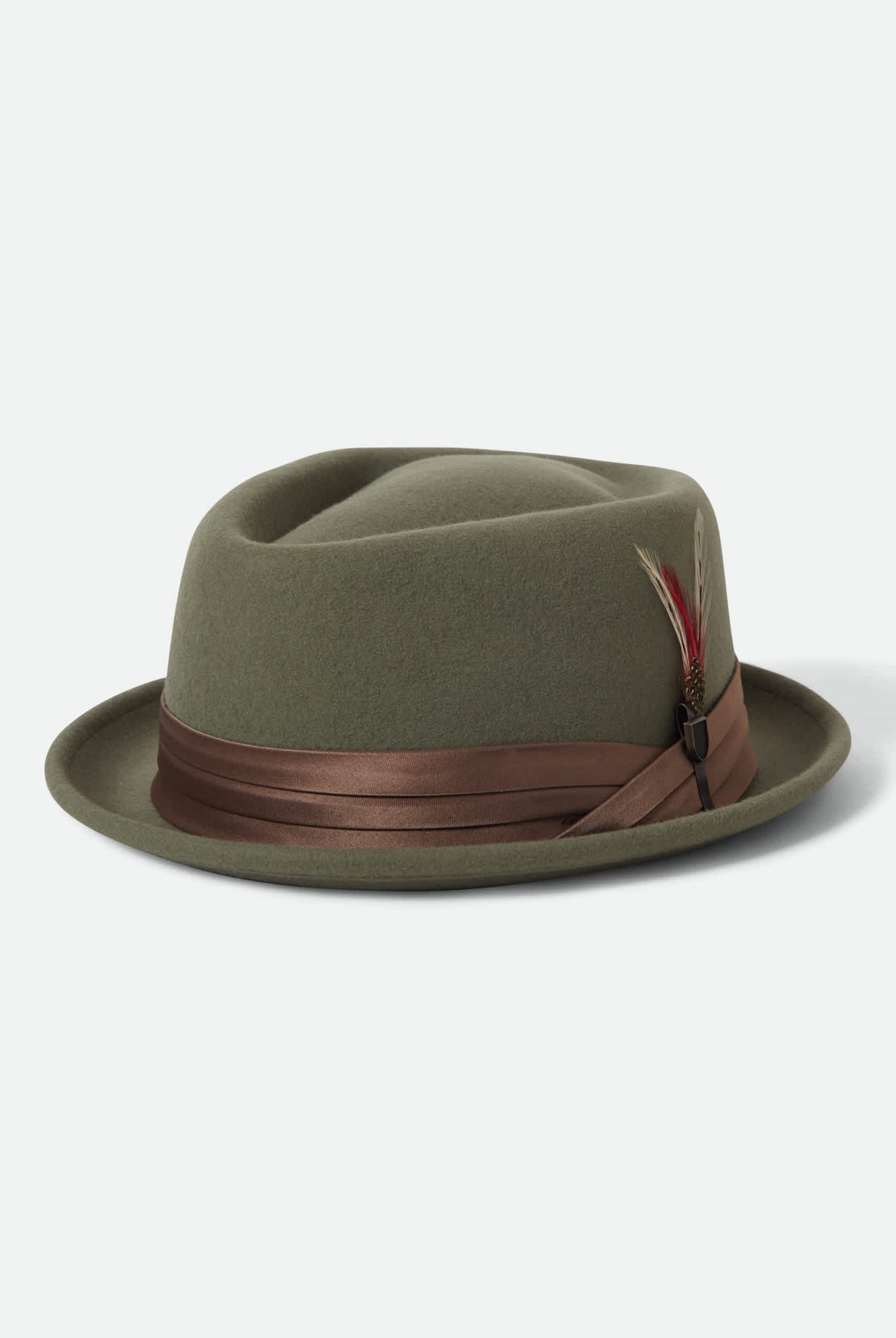 Unisex Stout Pork Pie in the color Olive Surplus/Bronze - Front Product View