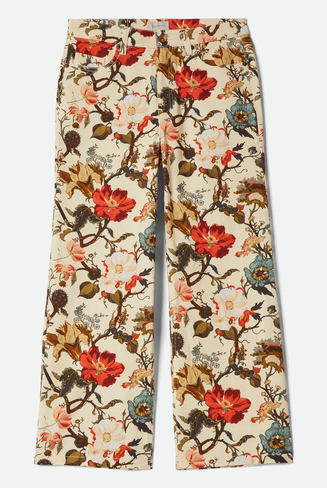 Women's Margo Cropped 5-Pocket Pant in the color Botanical Floral - Front Product View