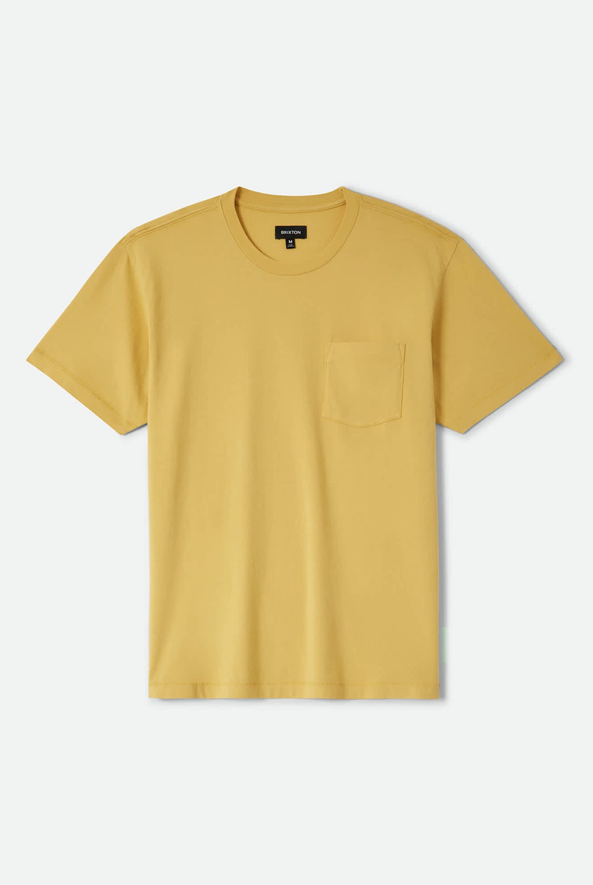 Men's Brixton Baseline Pocket T-Shirt in the color Dusted Ochre Vintage Wash - Front Product View