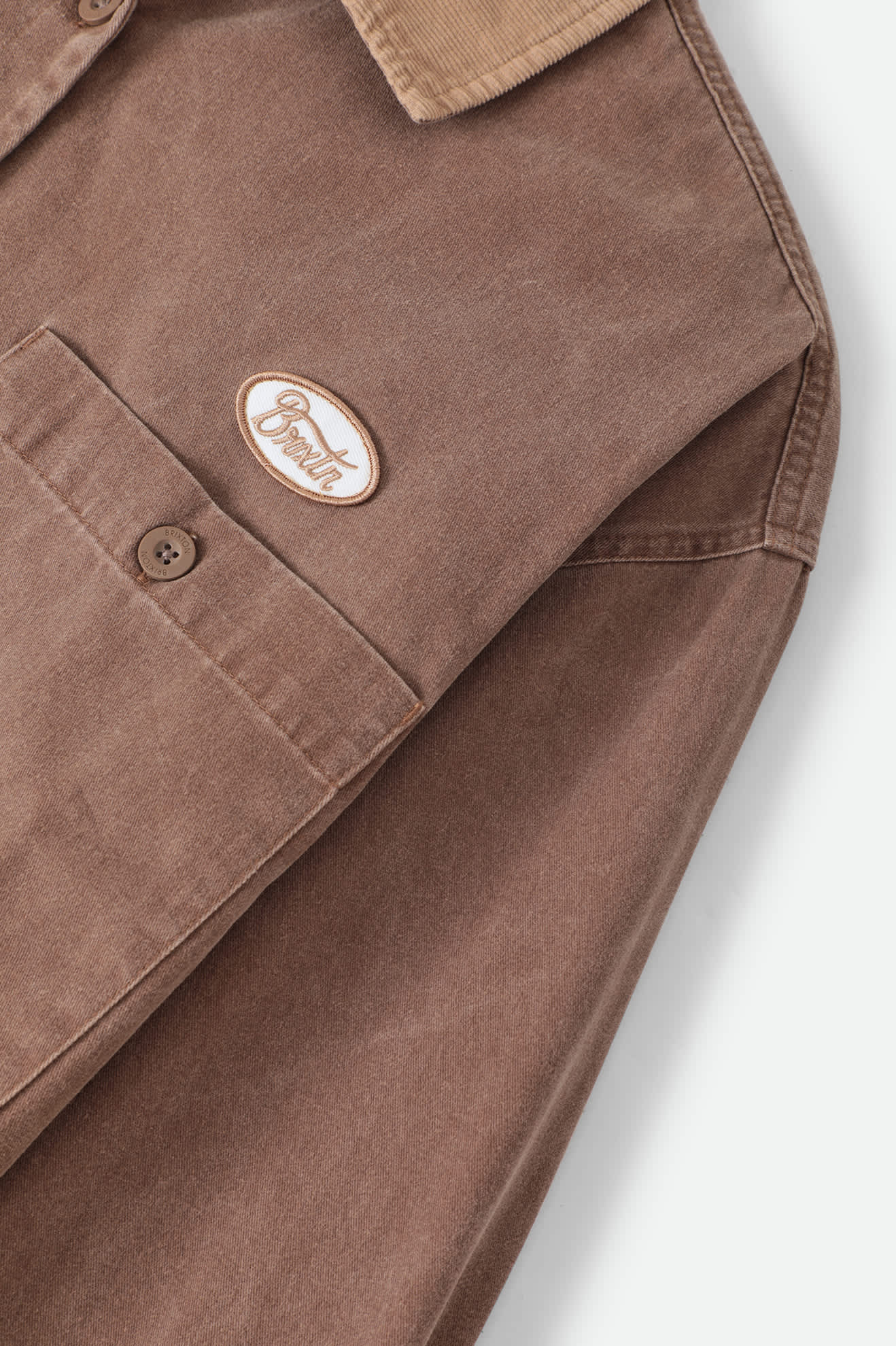 Utopia Overshirt in the color Pinecone Brown/Sand - Additional Laydown image