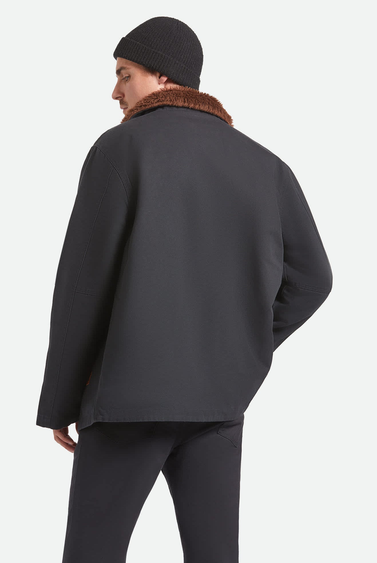 Men's Mast Jacket in the color Black - Men's Back View