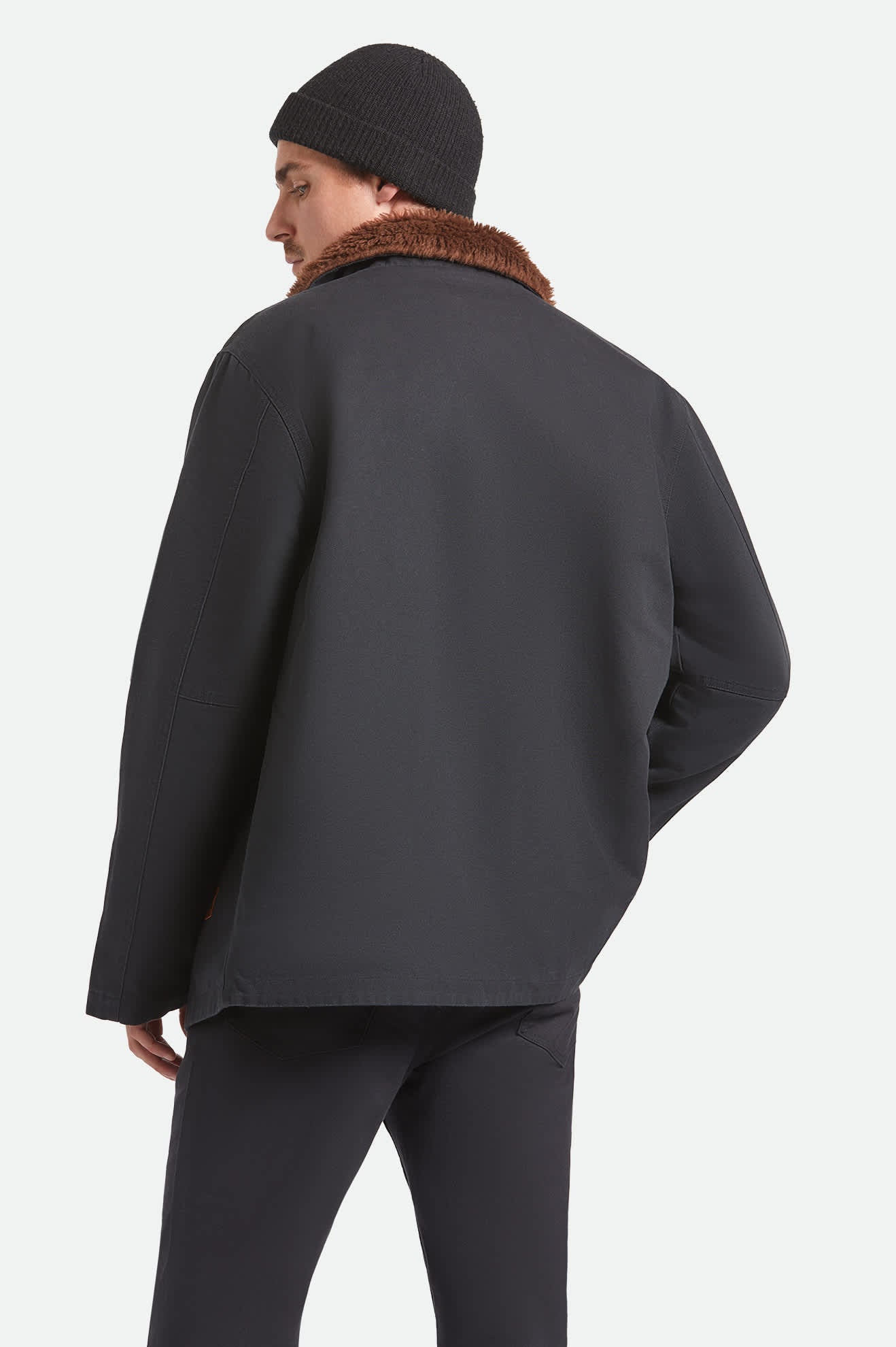 Men's Mast Jacket in the color Black - Men's Back View