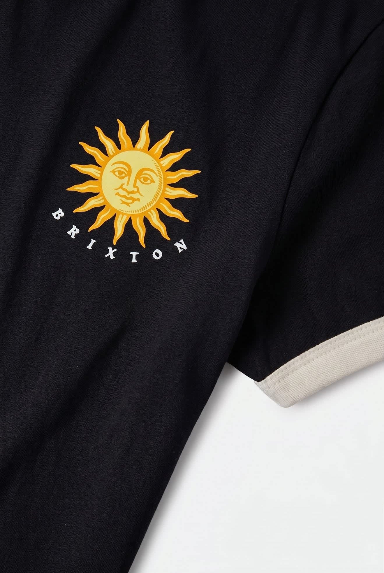 Women's Sunny Days Baby T-Shirt in the color Black/White - Additional Laydown image