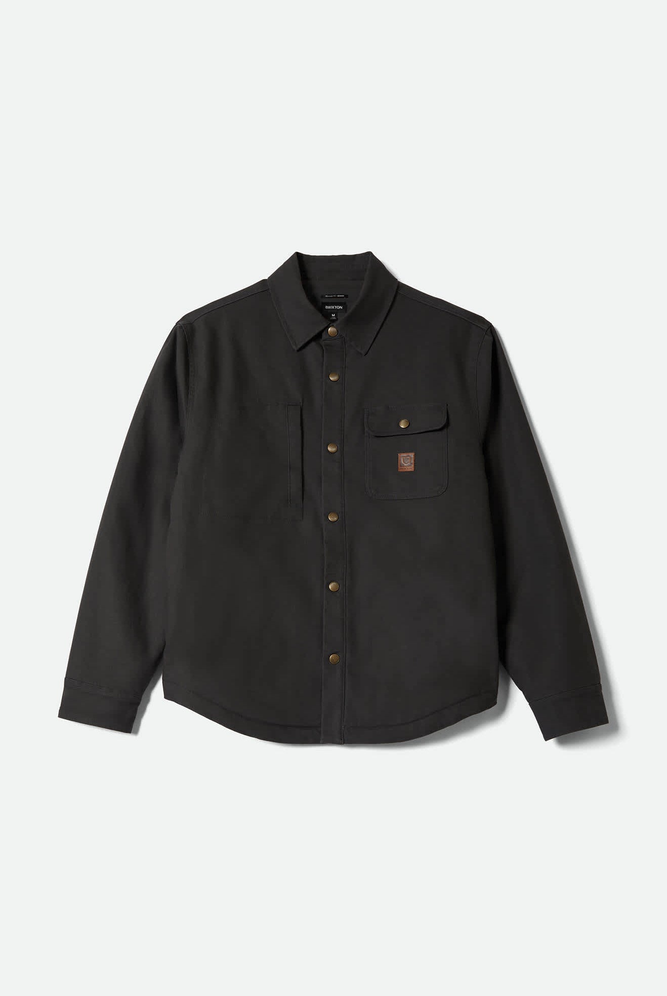 Men's Builders Stretch L/S Overshirt in the color Washed Black - Front Product View