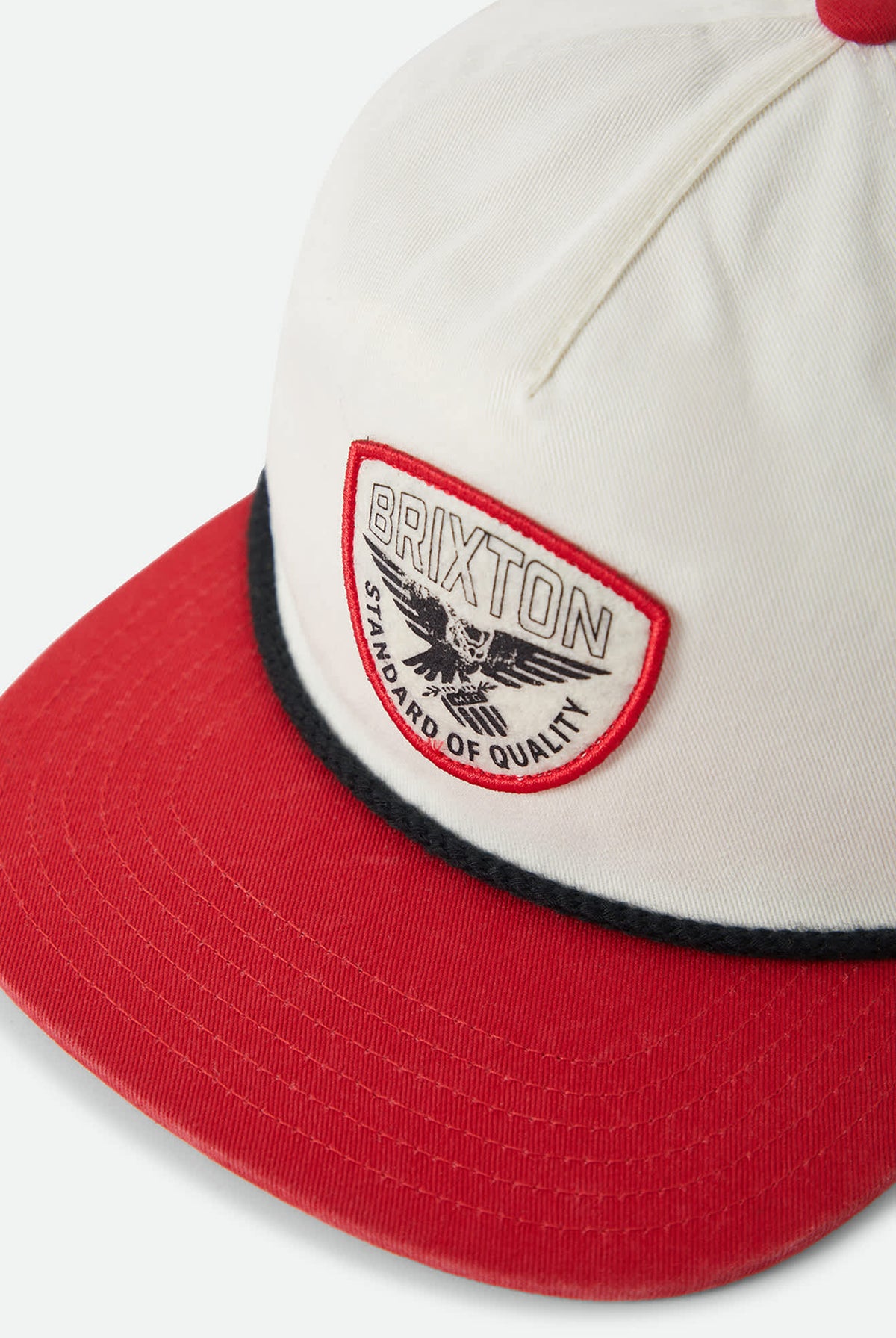 Unisex Watcher Snapback in the color Off White/Crimson - Additional Laydown image