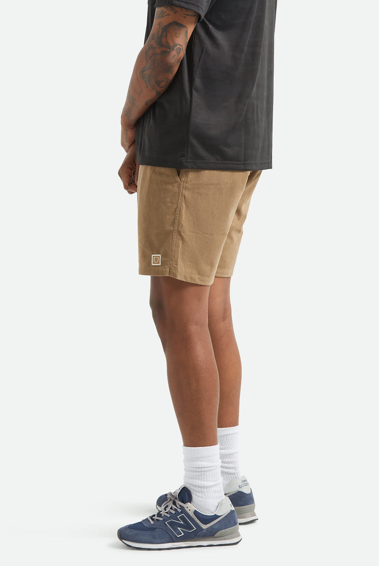 Men's Everyday Corduroy Short in the color Vintage Khaki - Men's Side View