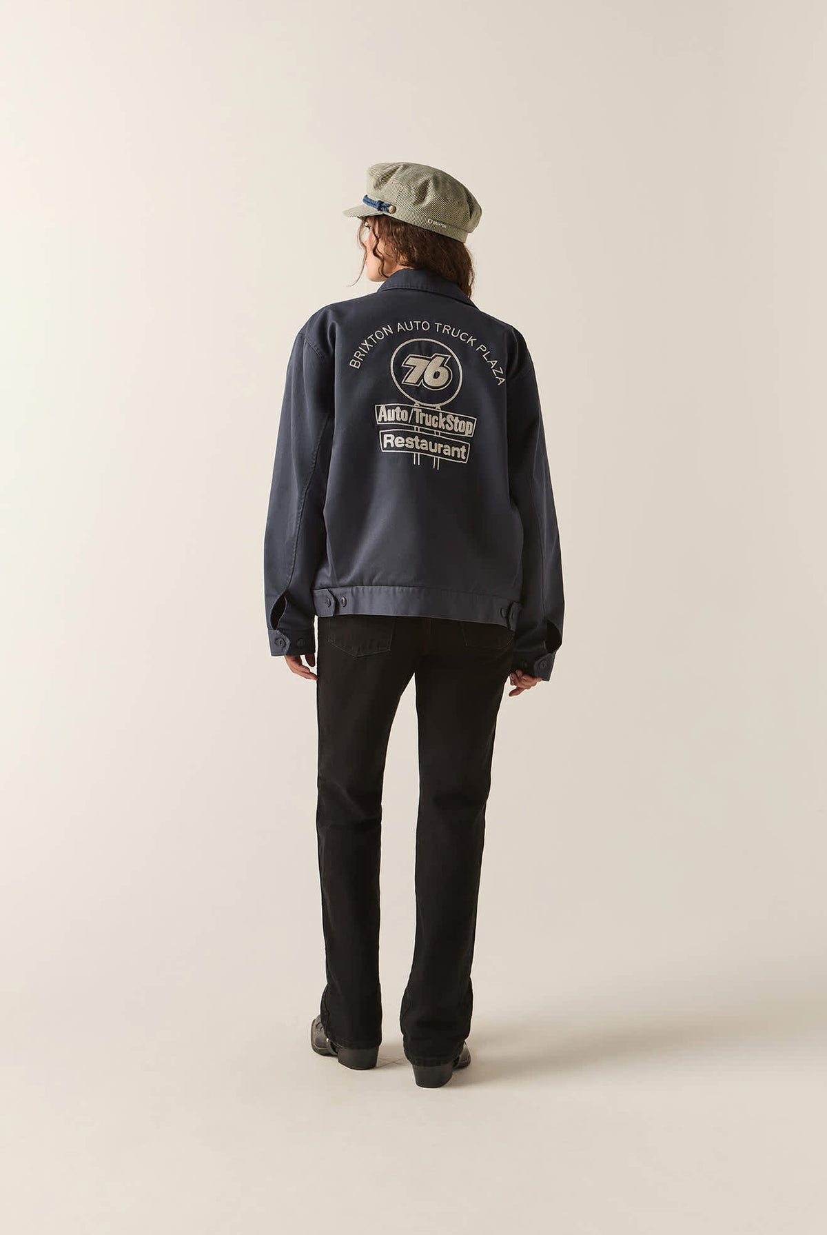 Men's 76 Mechanics Jacket in the color Washed Navy - Additional Fit image