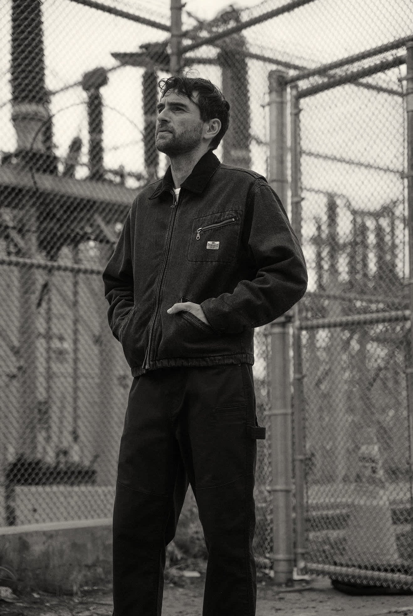 Men's Altered Threads Lined Garage Jacket in the color Medium Wash Denim - Men's Lifestyle image