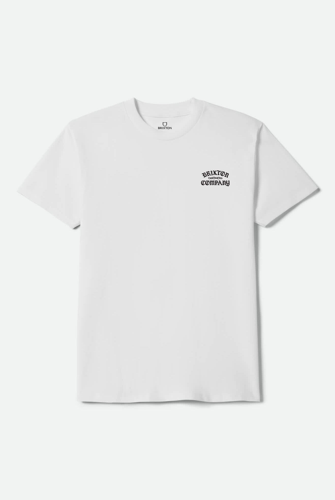 Men's Chains Short Sleeve Shirt in the color White - Front Product View