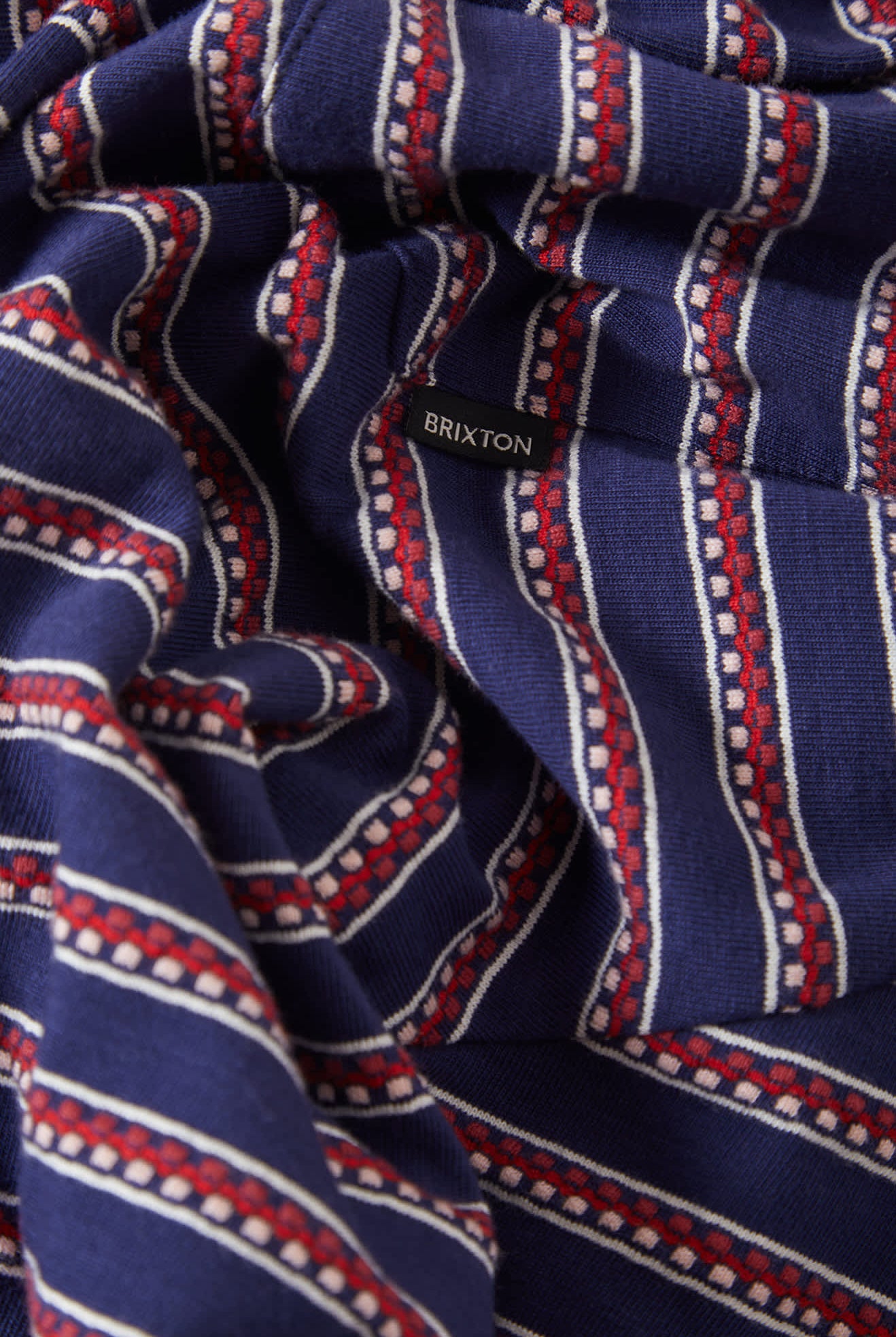 Men's Poolside Pique Box Crop T-Shirt in the color Washed Navy - Additional Laydown image
