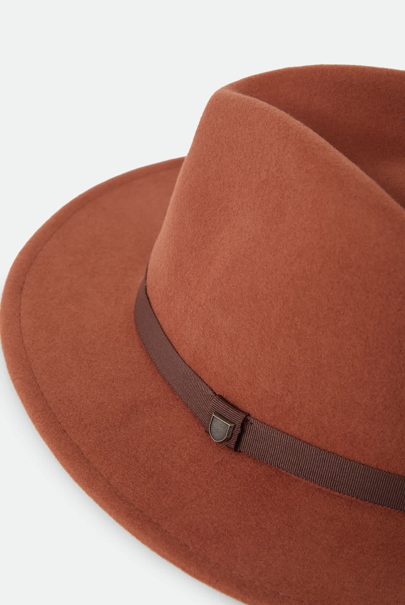 Unisex Messer Packable Fedora in the color Caramel/Walnut Brown - Additional Laydown image