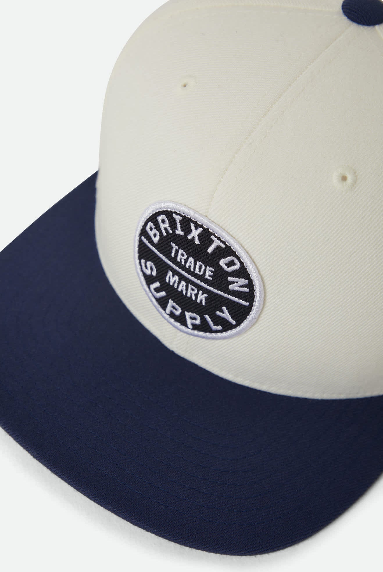 Unisex Oath III Snapback in the color Off White/Midnight Blue - Additional Laydown image