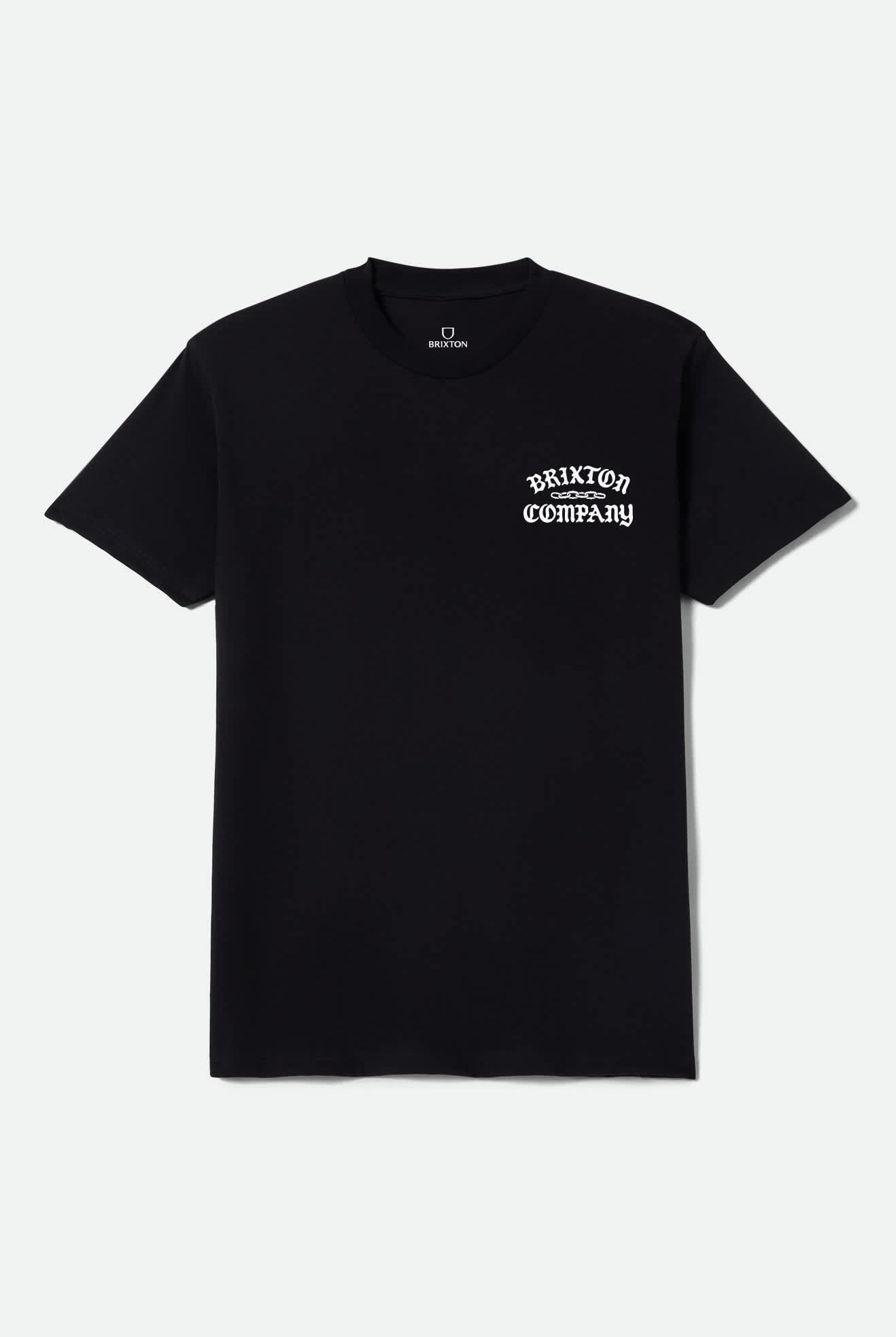 Men's Chains Short Sleeve Shirt in the color Black - Front Product View