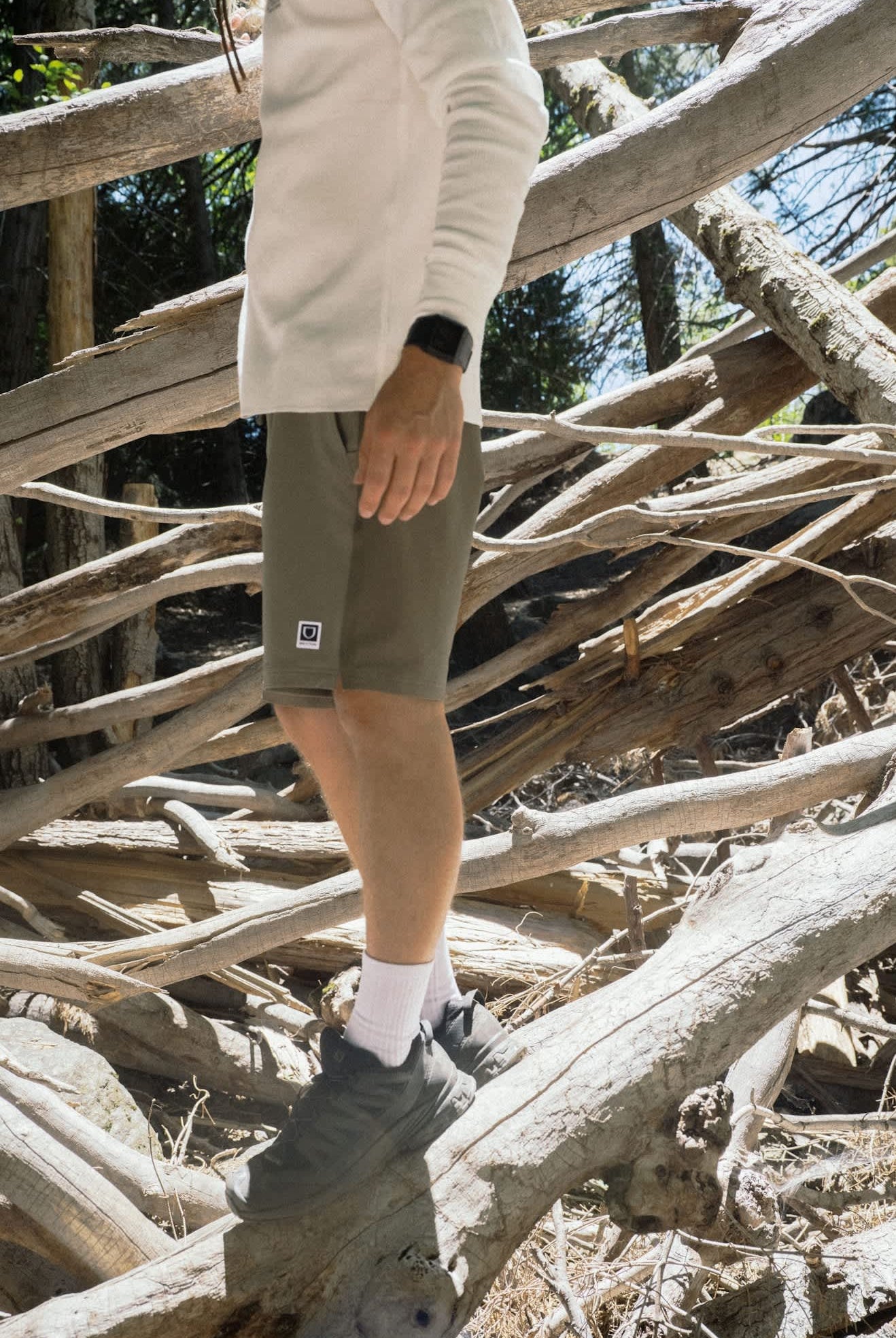 Men's Journey Active Short in the color Dark Olive/Olive Surplus - Men's Lifestyle image