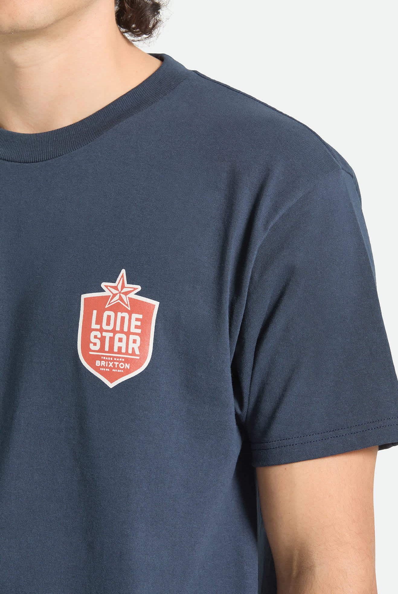 Men's Lone Star Desertscape Short Sleeve Standard T-Shirt in the color Navy - Additional Fit image