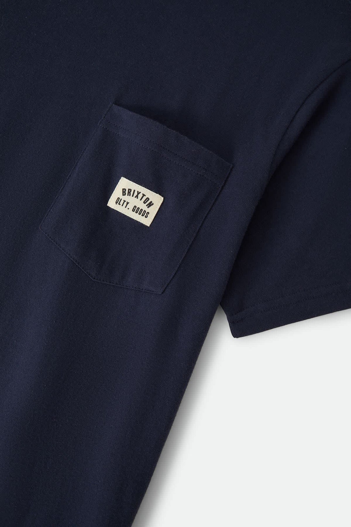 Men's Woodburn Tailored Pocket T-Shirt in the color Navy - Additional Laydown image