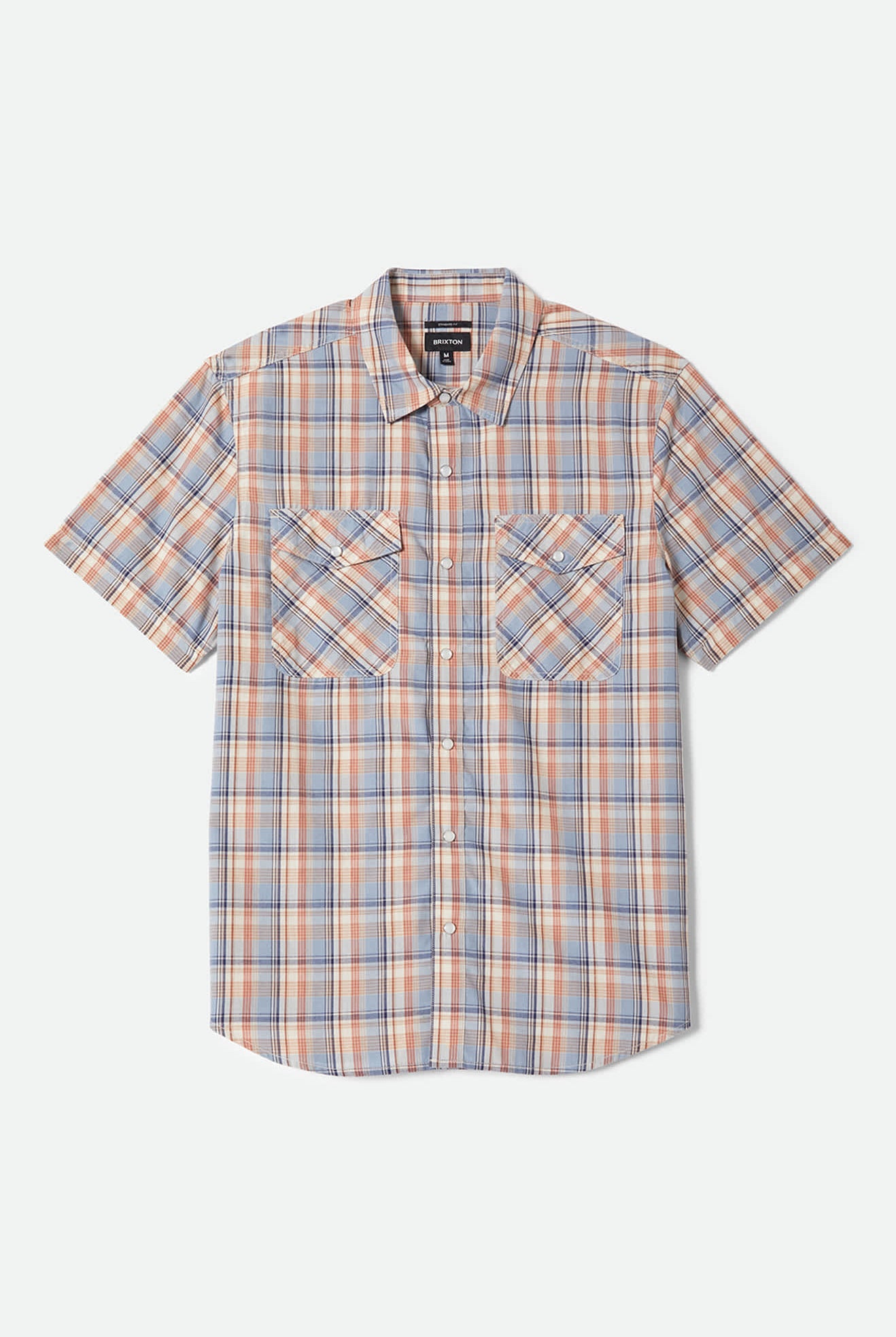 Men's The Breezy Wayne Short Sleeve Shirt in the color Blue Multi Plaid - Front Product View