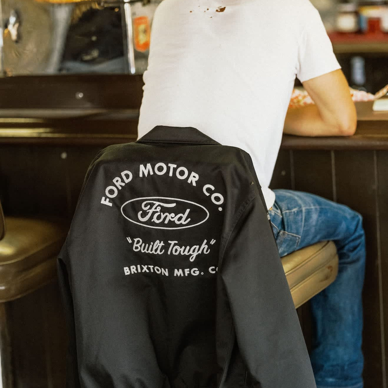 Unisex Ford Built Tough Harrington Jacket in the color Burnt Rubber - Men's Lifestyle image