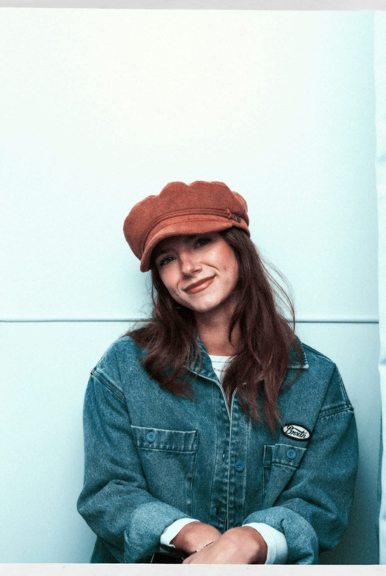 Women's Fiddler Fisherman Cap in the color Burnt Brick Terry Cloth - Additional Fit image