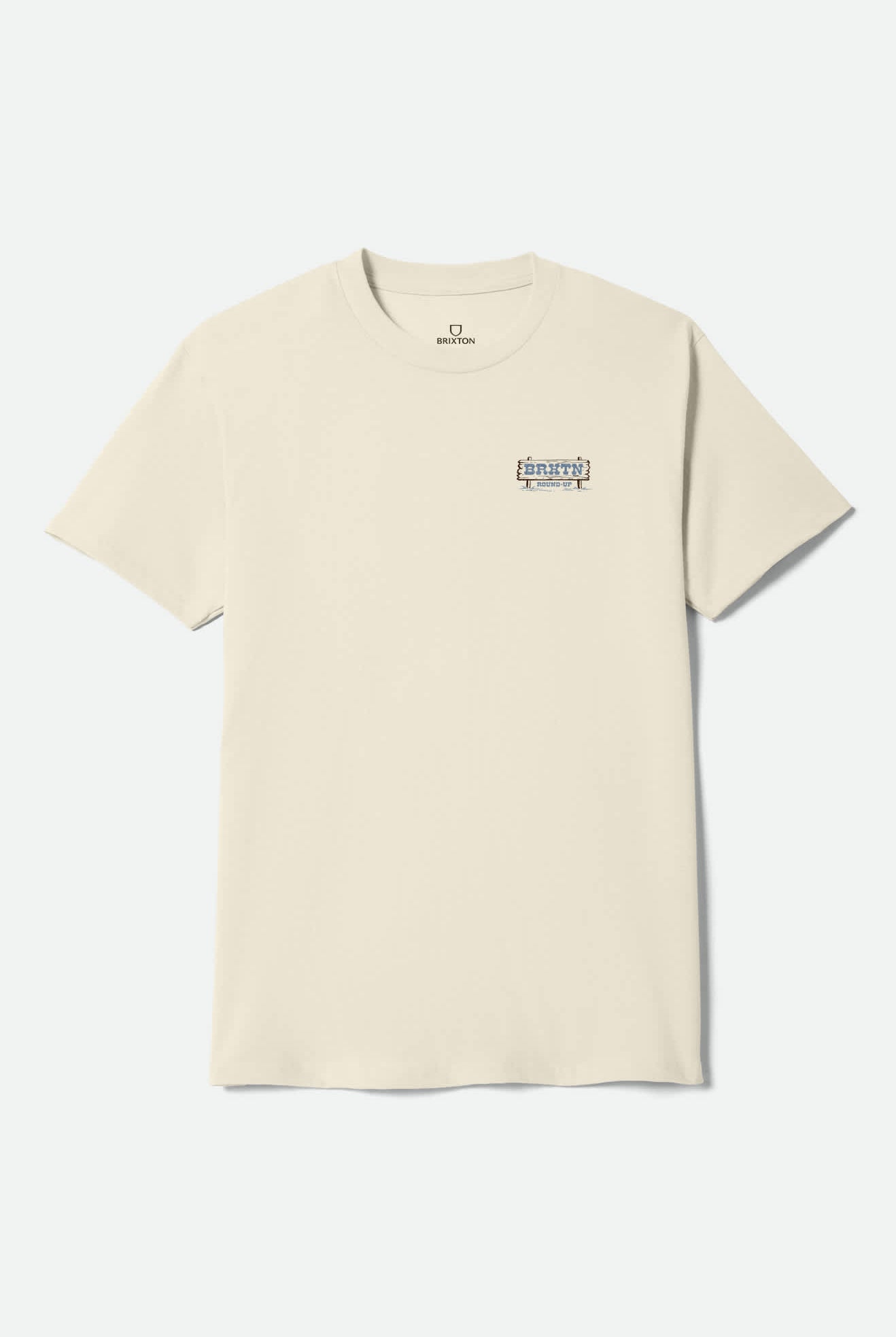 Men's Hutchns Short Sleeve Shirt in the color Cream - Front Product View