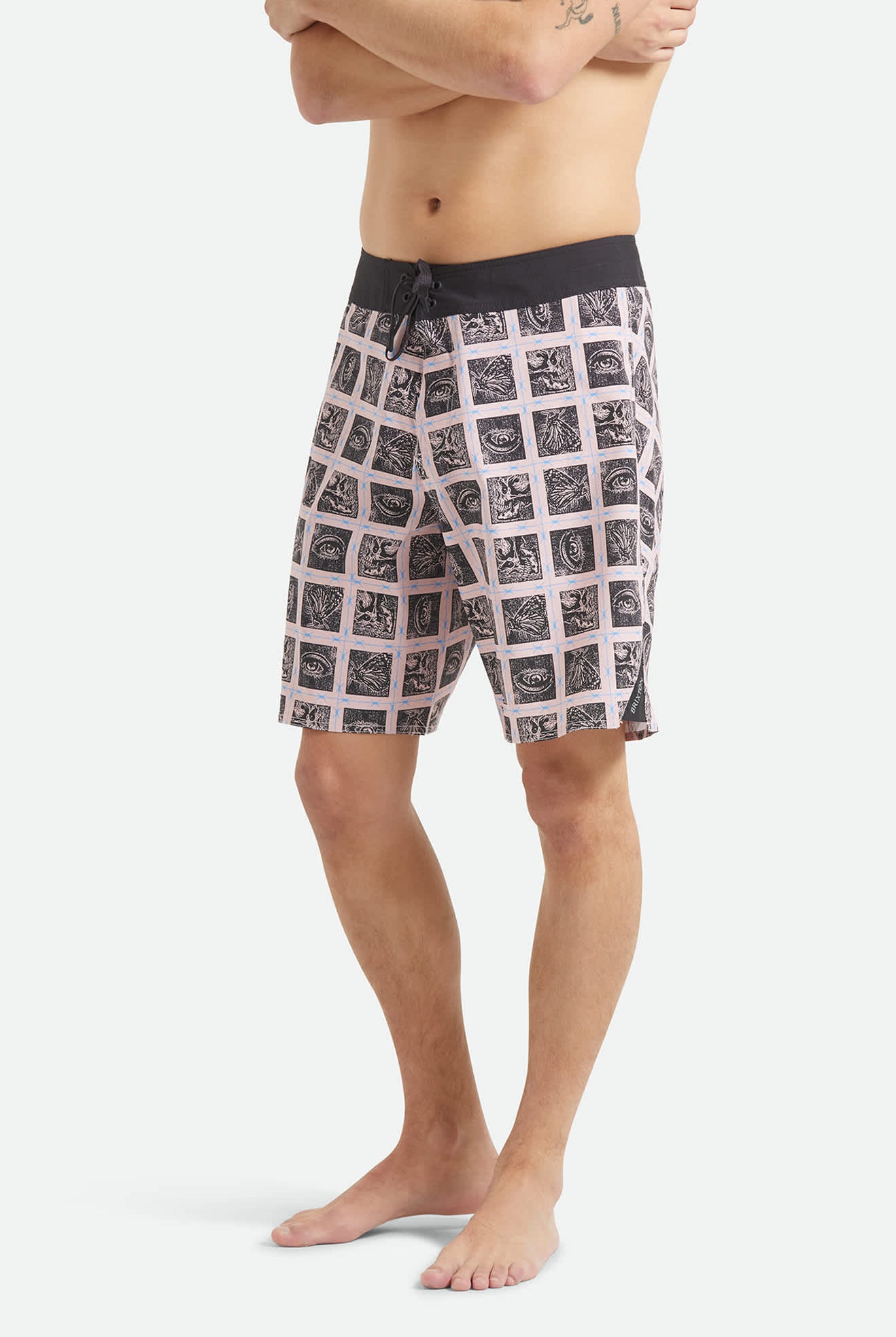 Men's Blitz Boardshort 19" in the color Silver Pink/Black - Additional Fit image