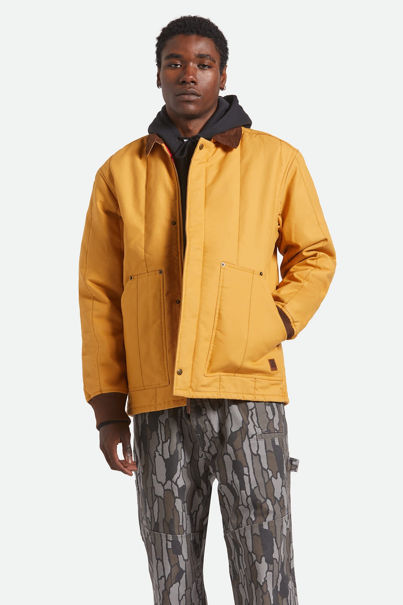 Men's Builders Ranch Jacket in the color Spruce Yellow - Men's Front View