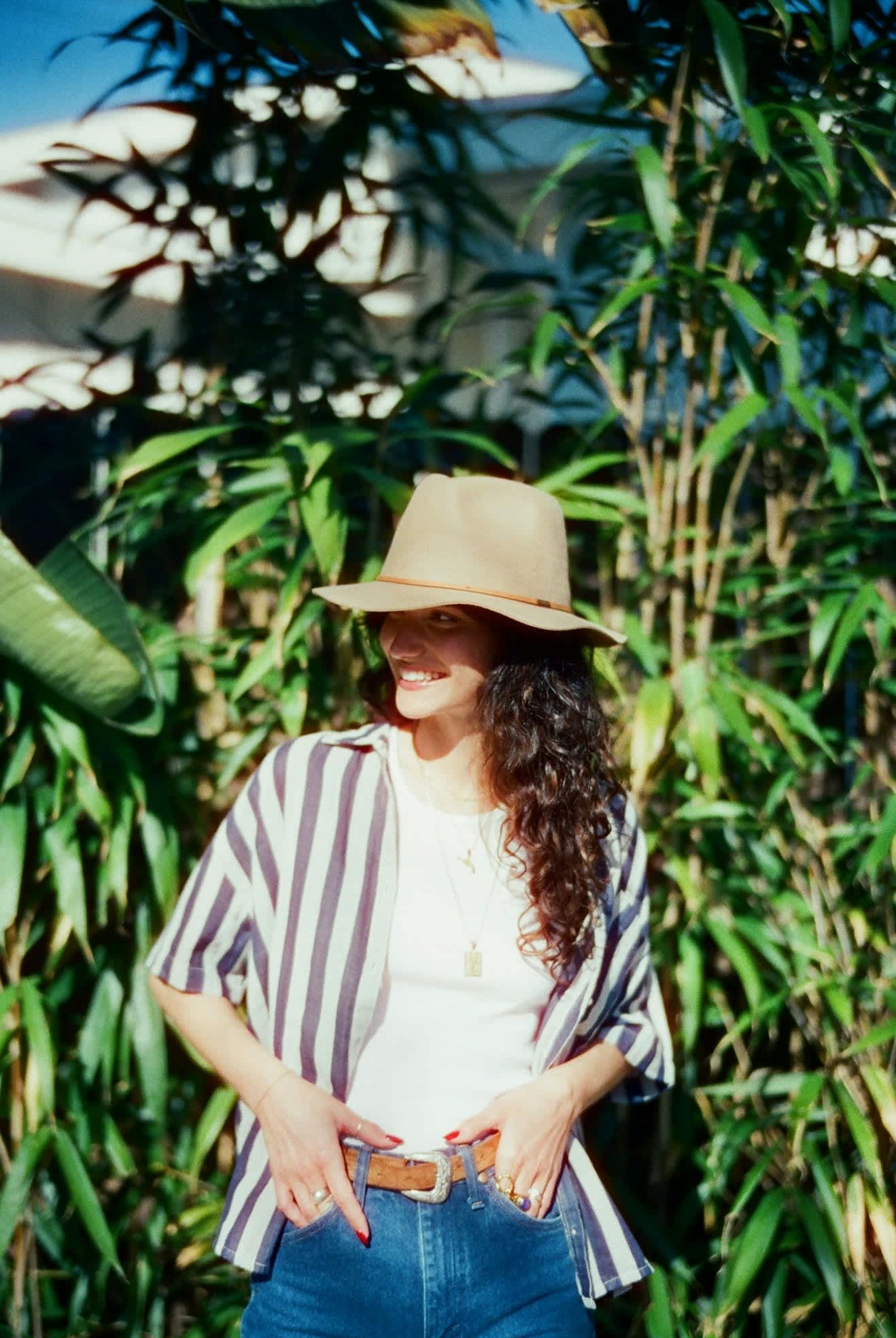 Unisex Wesley Fedora in the color Light Tan - Additional Fit image