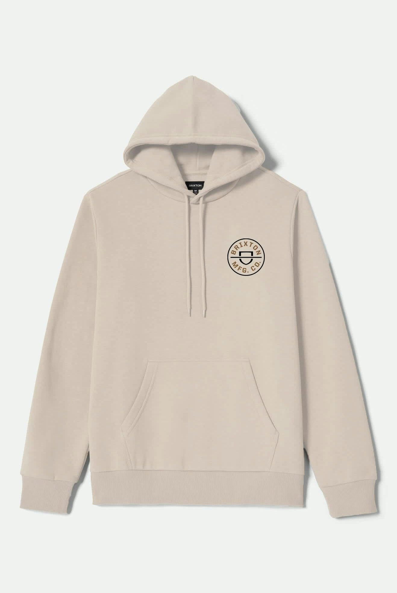 Men's Crest Hoodie in the color Cream/Jet Black/Washed Copper - Front Product View