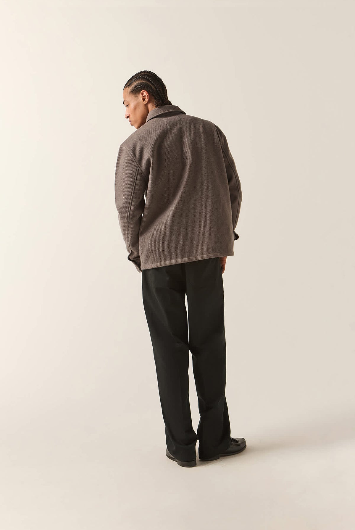 Men's Trademark Zip Flannel Jacket in the color Heather Grey - Additional Fit image