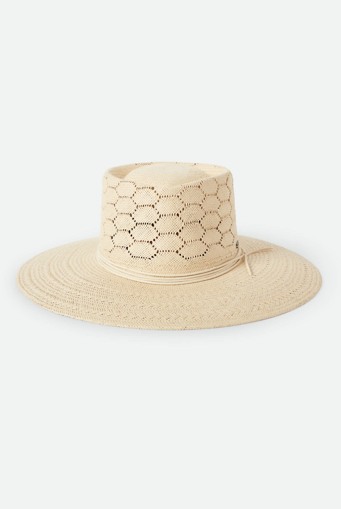 Women's Porto Straw Fedora in the color Natural - Additional Laydown image