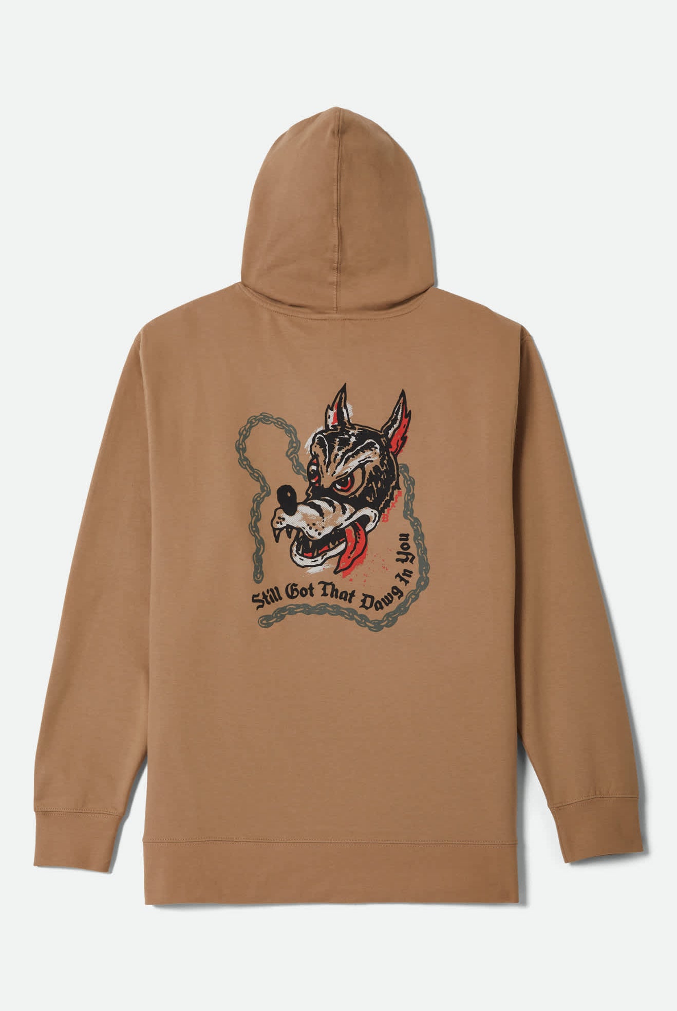 Men's Dawg Hoodie in the color Sandstone - Additional Laydown image