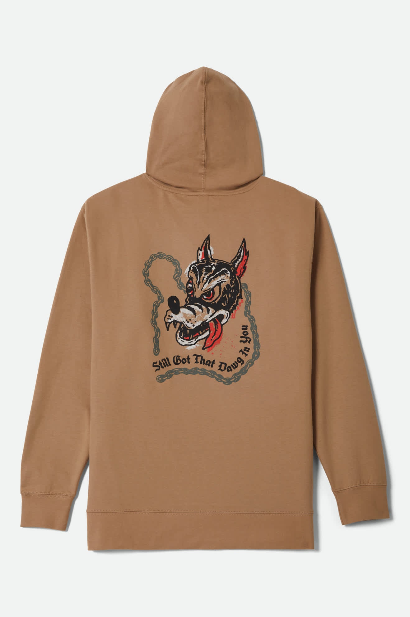 Men's Dawg Hoodie in the color Sandstone - Additional Laydown image