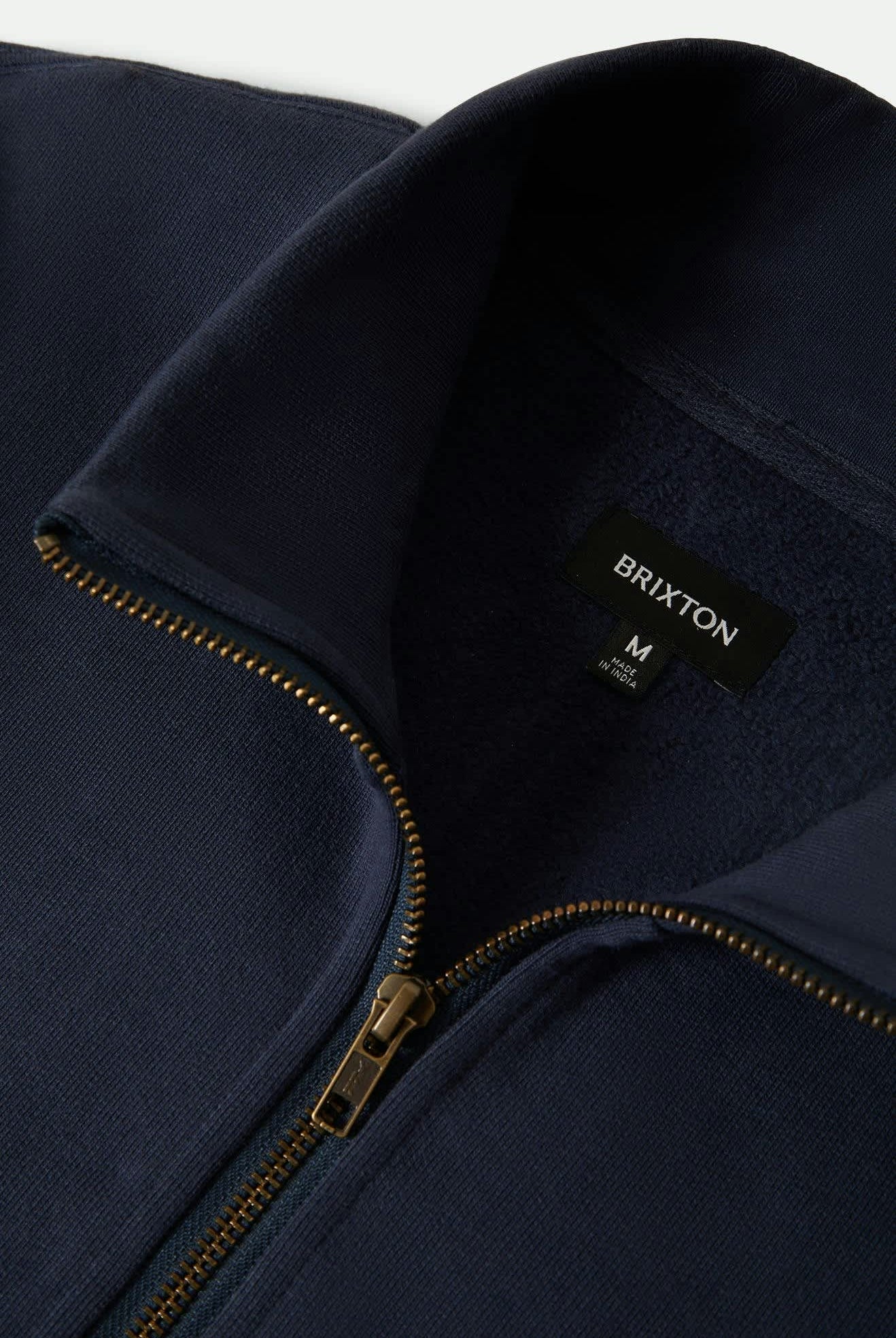 Men's Embroidered Heavyweight Half Zip in the color Mood Indigo - Additional Laydown image