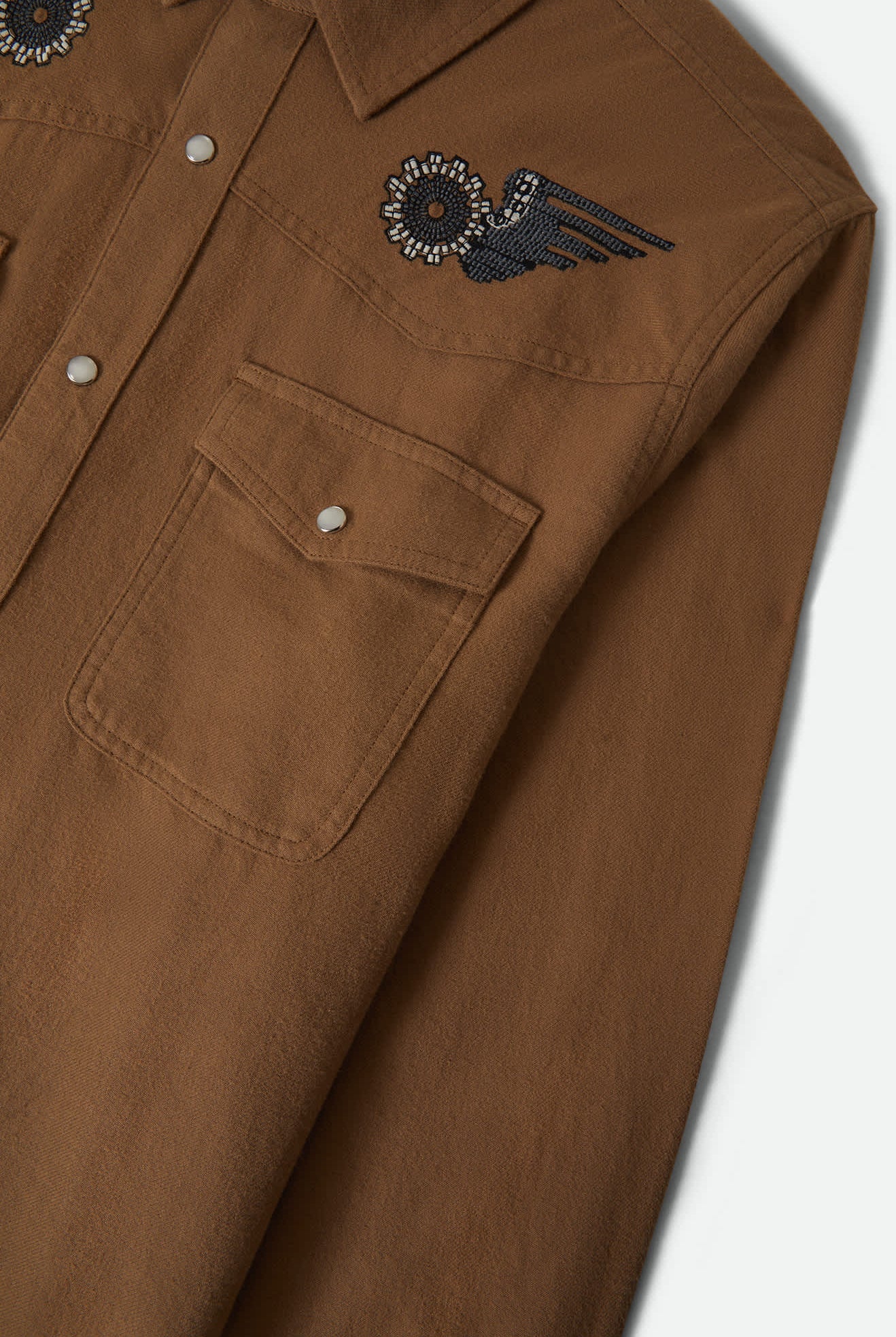 Men's Waylon Lightweight Overshirt in the color Khaki - Additional Laydown image