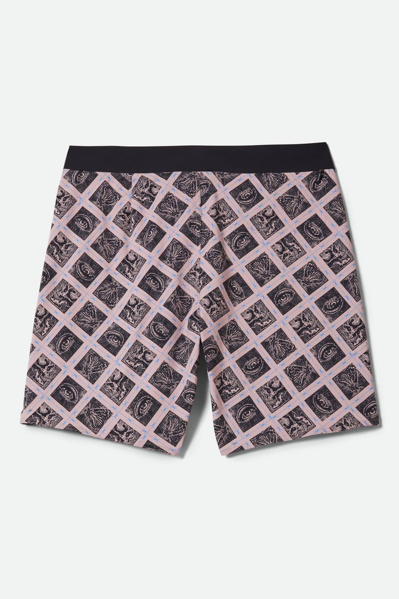 Men's Blitz Boardshort 19" in the color Silver Pink/Black - Additional Laydown image
